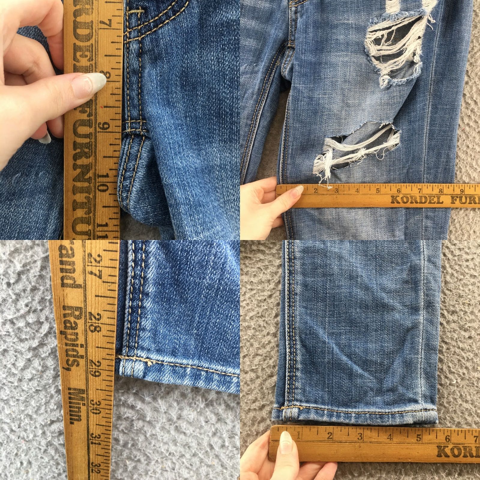 American Eagle Outfitters American Eagle Outfitters Jeans Womens 0R Skinny Blue Distressed 28x29 Classic 5-Pocket Denim Regular Rise Mens? Size 25" / US 0 / IT 36 - 8 Thumbnail