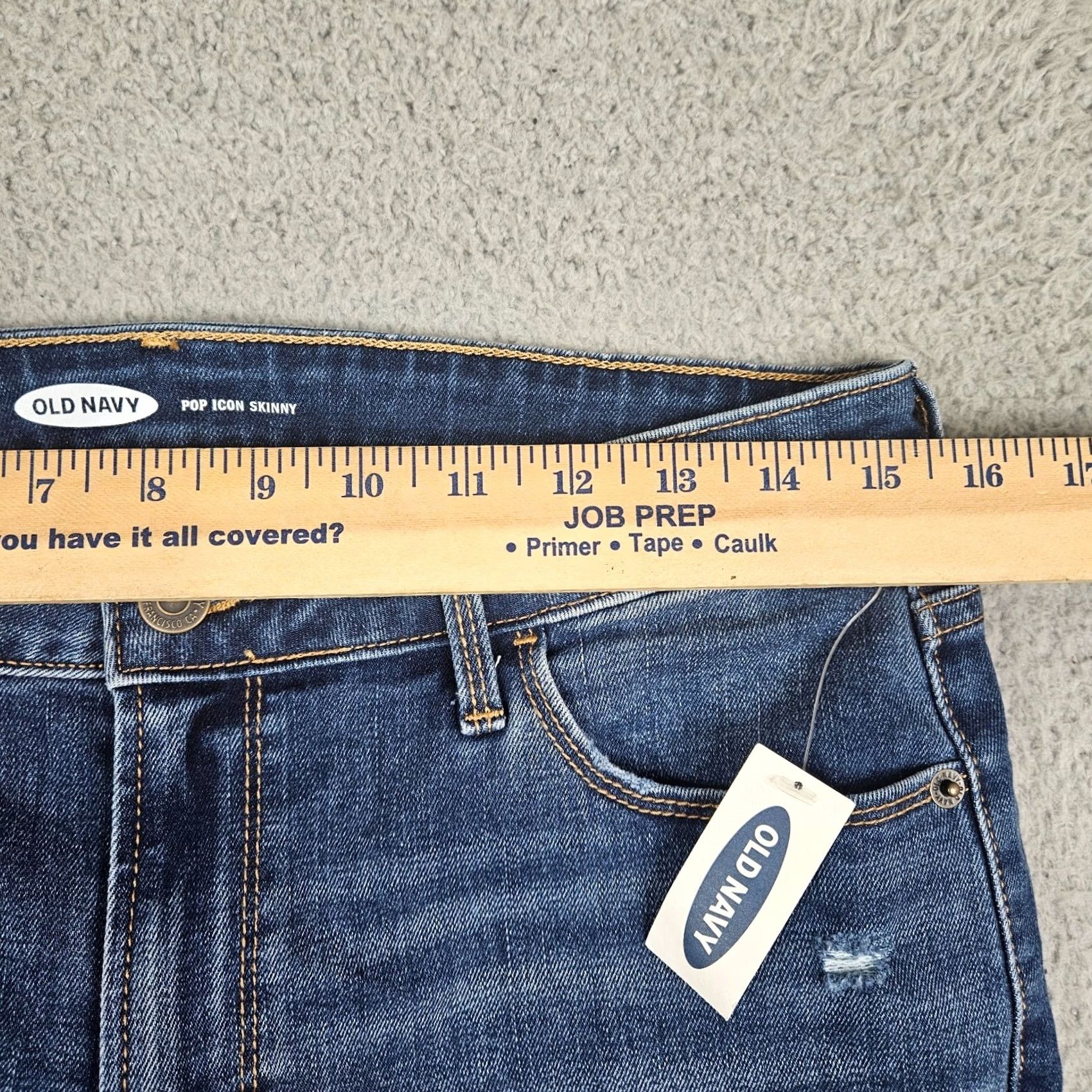 Old Navy Old Navy Jeans Skinny Women's Size 10 Blue Denim 5-Pocket Mid Rise Belted Casual Regular Length N EW Size 32" / US 10 / IT 46 - 4 Thumbnail