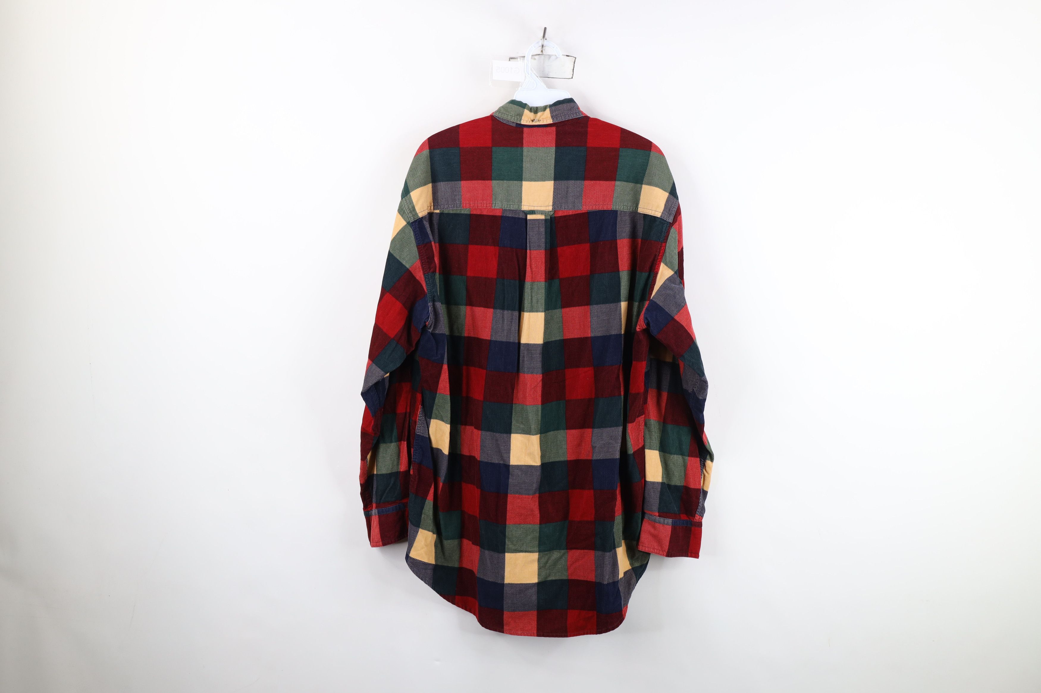 Vintage Vintage 90s Streetwear Checkered Corduroy Button Down Shirt Size US M / EU 48-50 / 2 - 9 Thumbnail