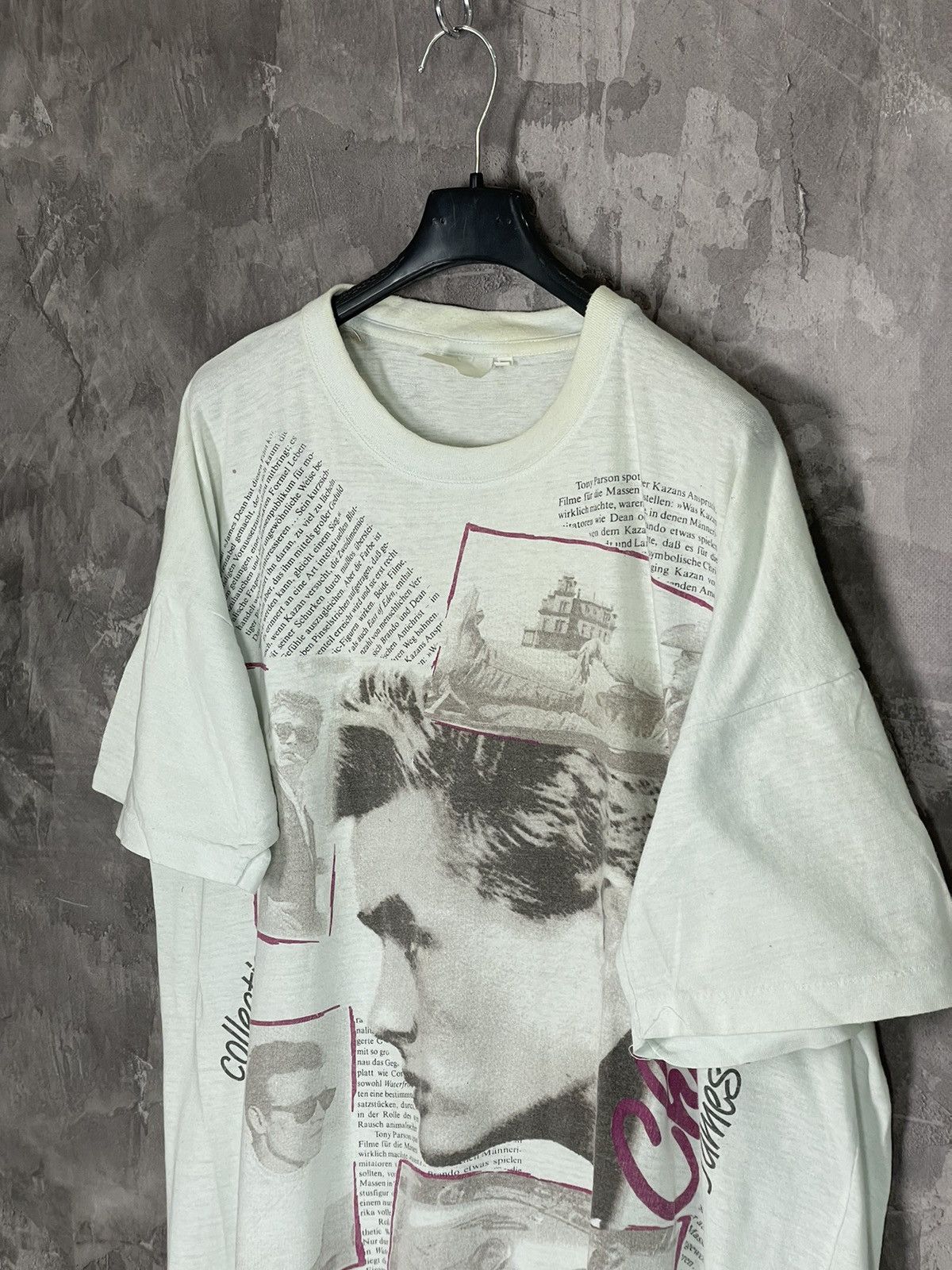 Vintage Vintage 90s JAMES DEAN Iconic Gazette Style archive t shirt Size US XL / EU 56 / 4 - 7 Thumbnail
