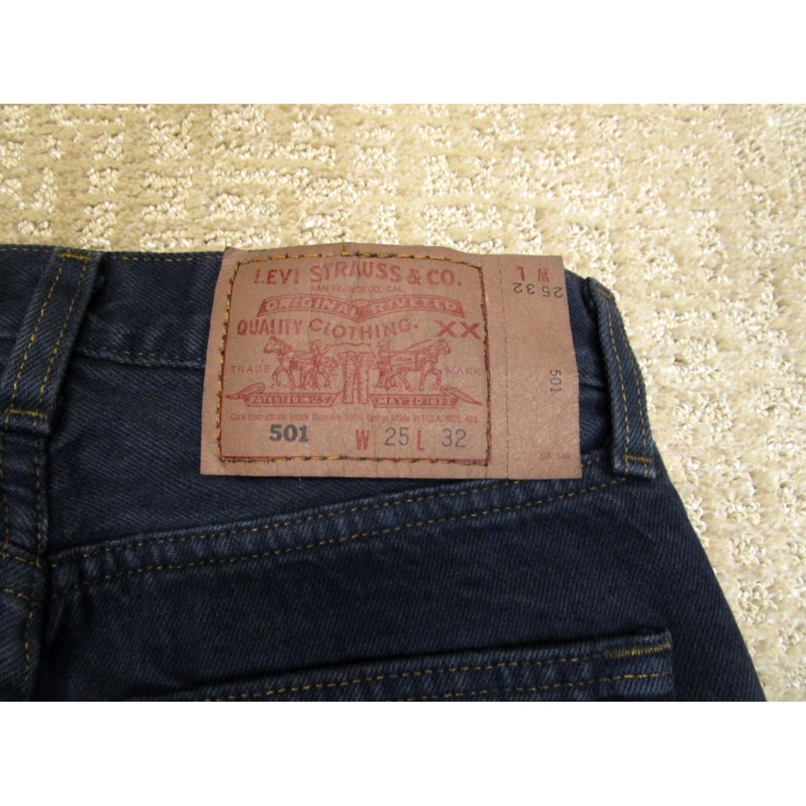 Levi's VINTAGE Levi's 501 Jeans Women 25x32 Blue Button Fly Original Fit Pants 90s USA Jeans Women 25 XS? Size 42" / US 20 - 5 Thumbnail