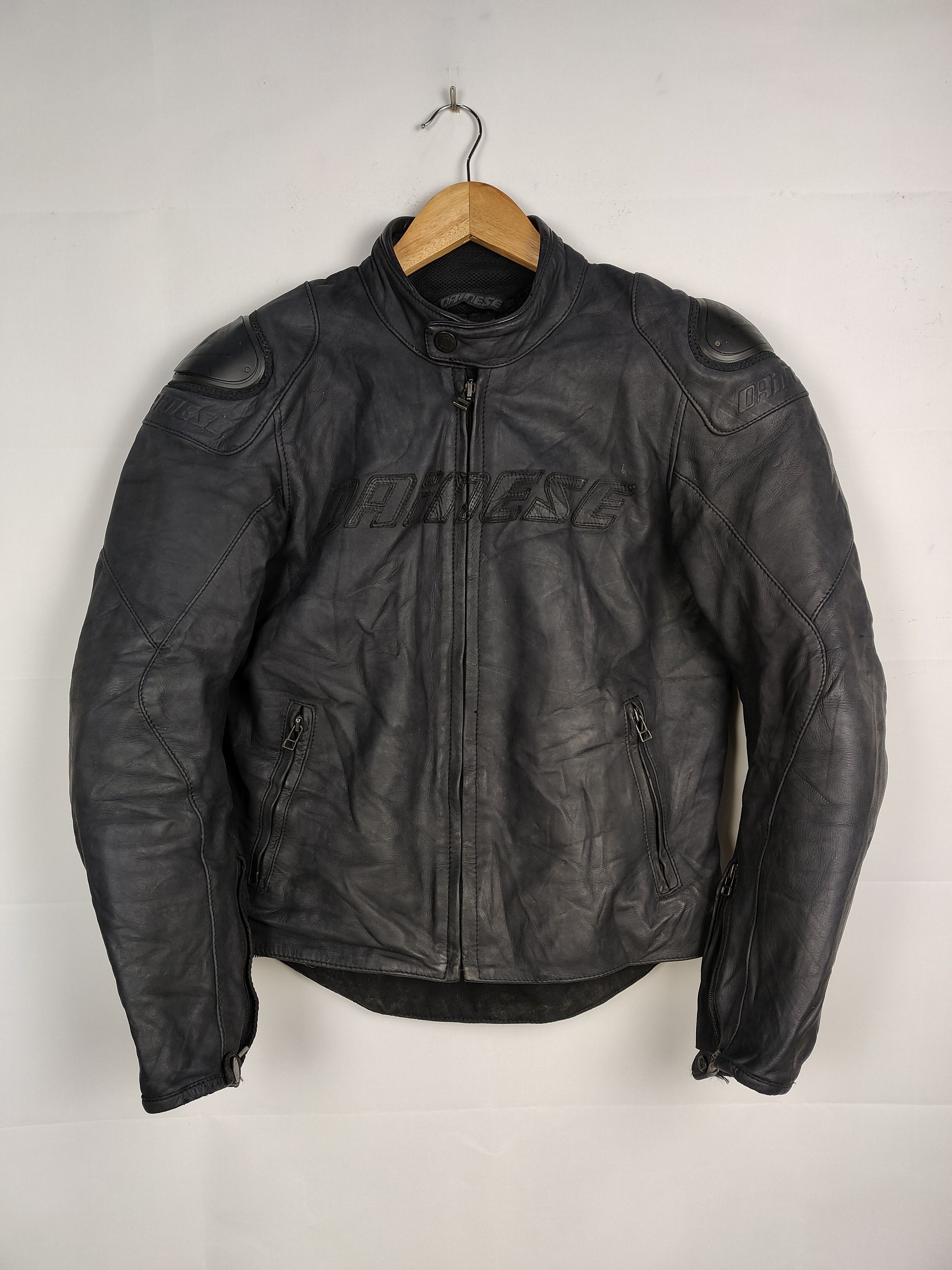 Dainese × Vintage Vintage Dainese Full Black Leather Rider Jacket Size US S / EU 44-46 / 1 - 1 Thumbnail