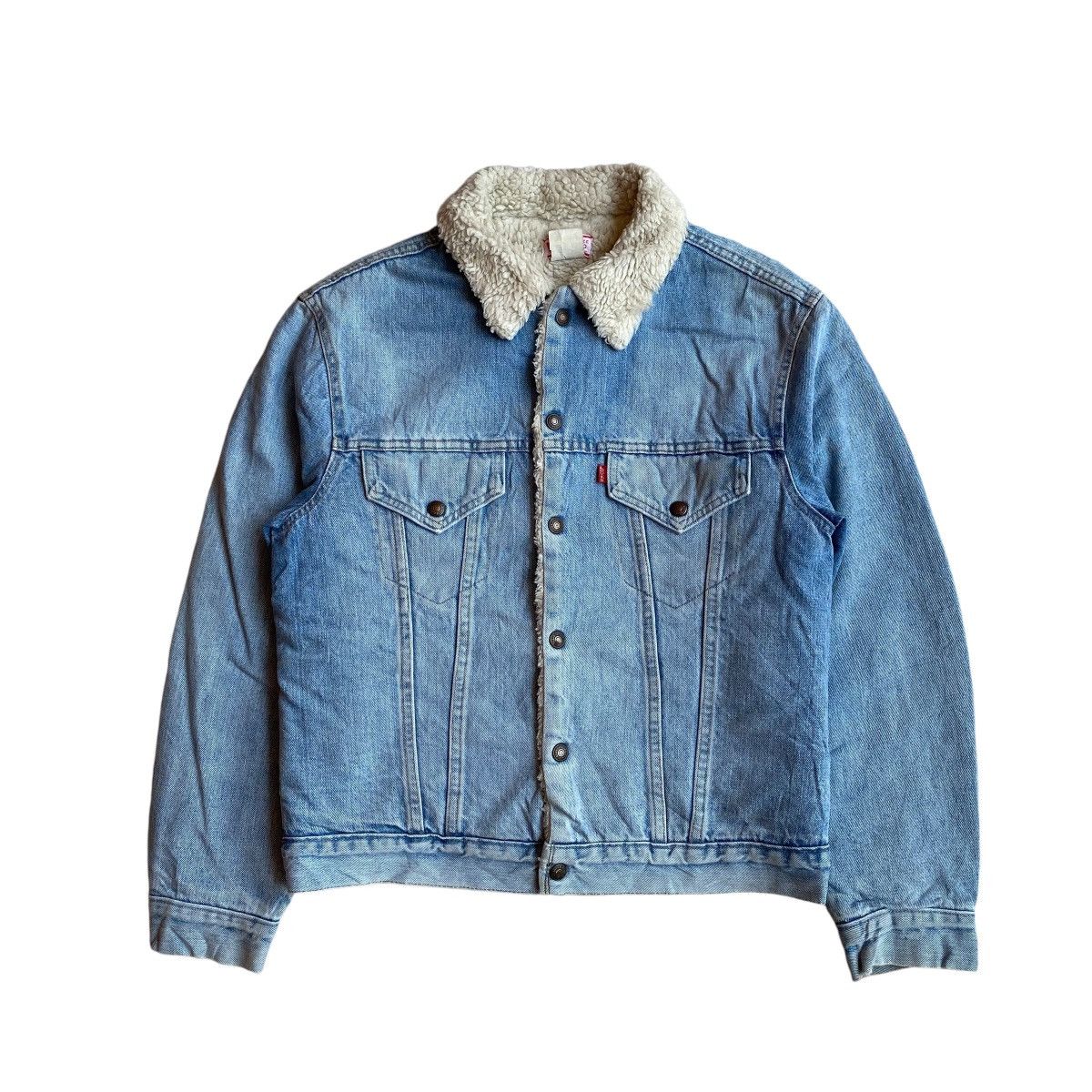 Levi's × Levi's Vintage Clothing Vintage Levis Trucker Sherpa Denim Jacket Size US L / EU 52-54 / 3 - 1 Thumbnail
