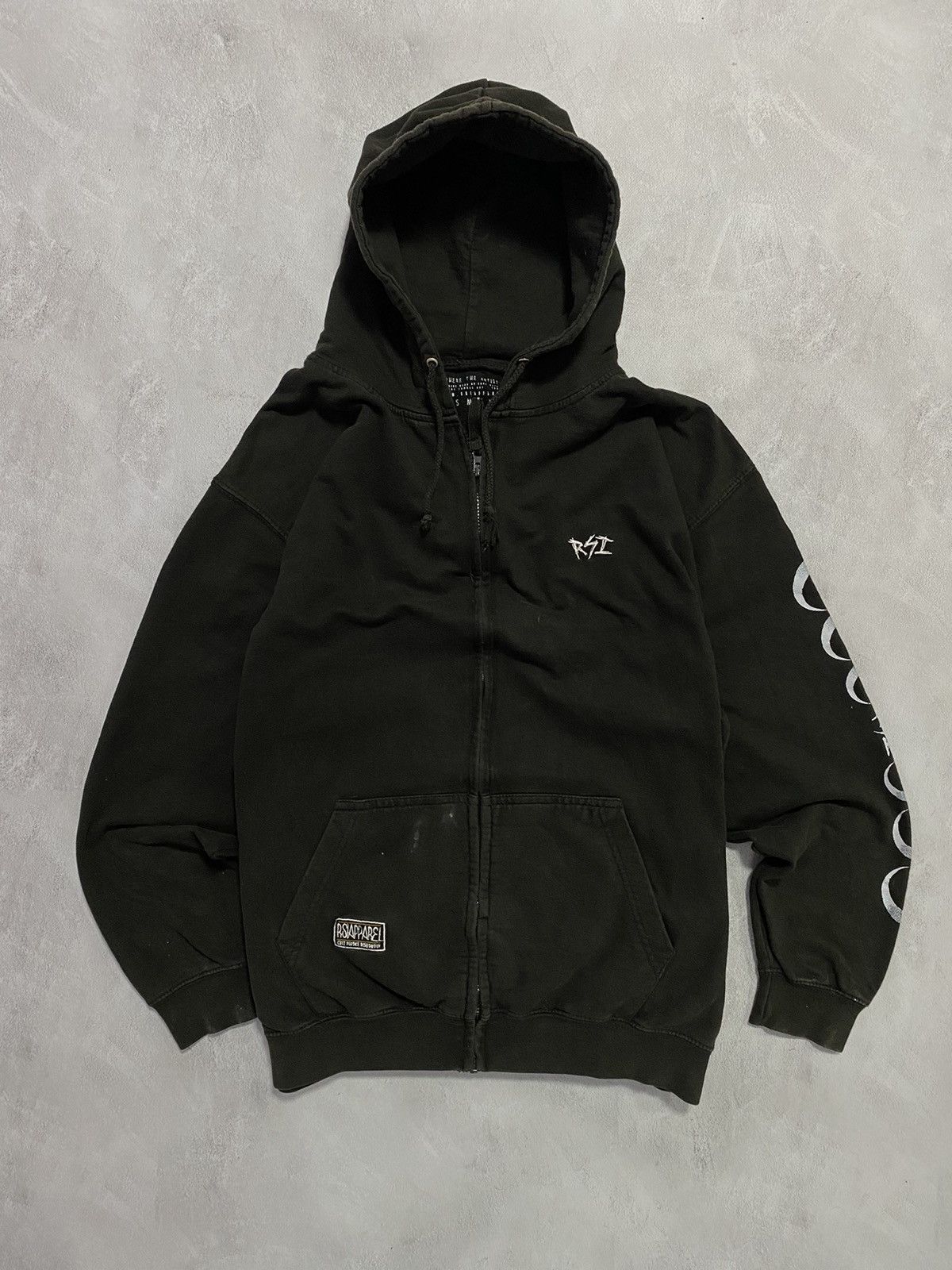 Band Tees × Vintage Vintage 90s Zip-Up Hoodie R.S.I Night Women Satanic Size US XL / EU 56 / 4 - 2 Thumbnail