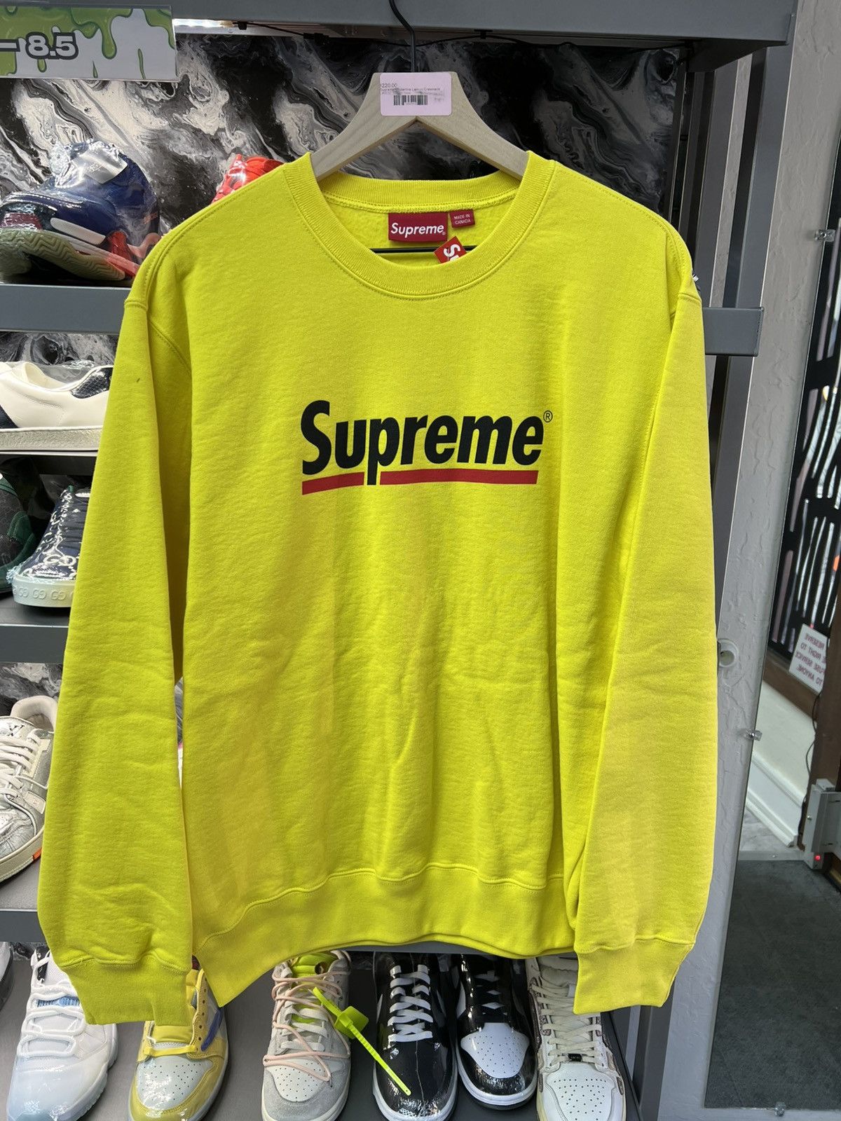 Supreme Supreme Underline Lemon Crewneck Size US L / EU 52-54 / 3 - 1 Thumbnail