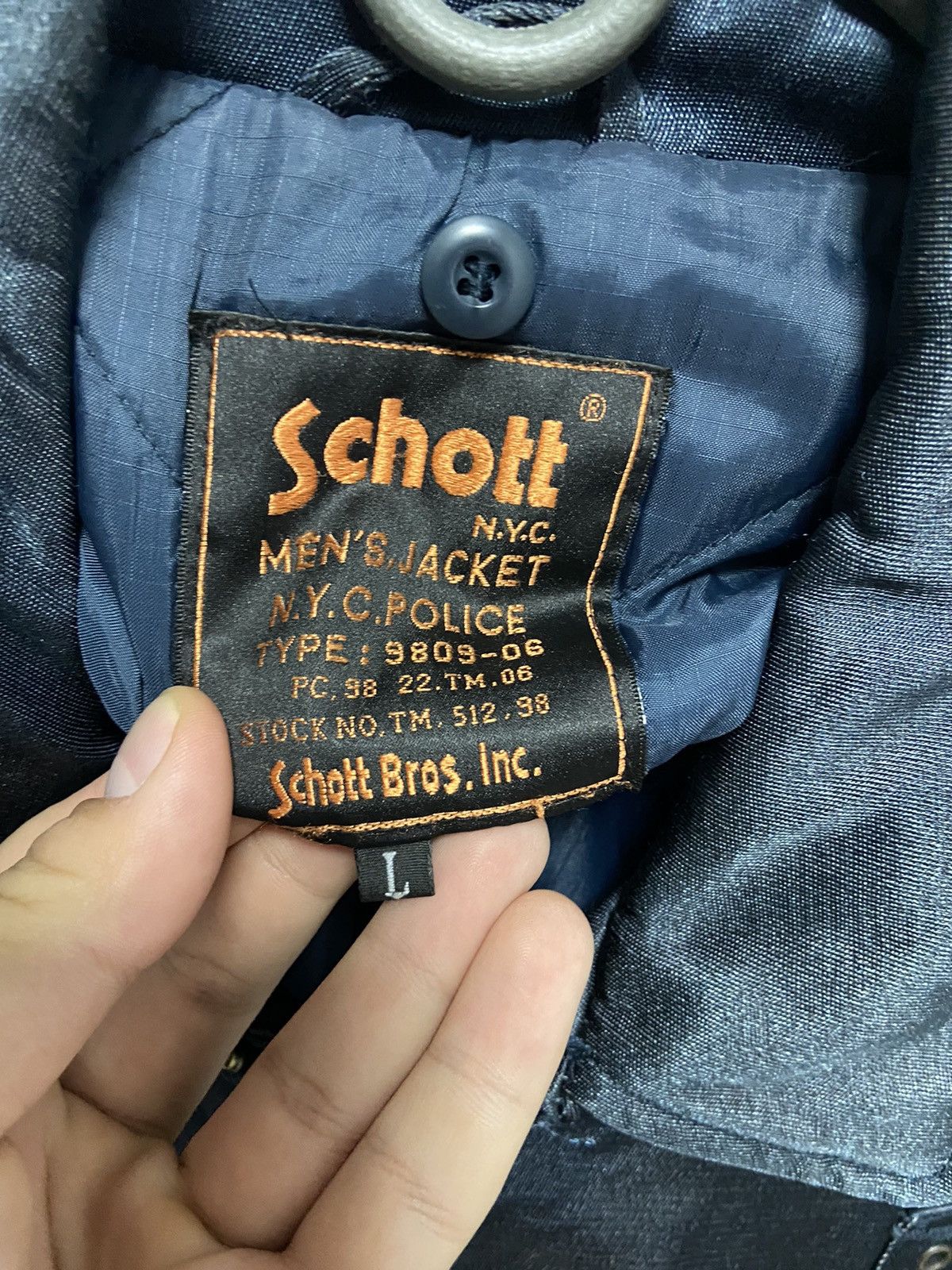Schott × Vintage Schott Police Jacket small Logo Vintage Size US L / EU 52-54 / 3 - 7 Thumbnail