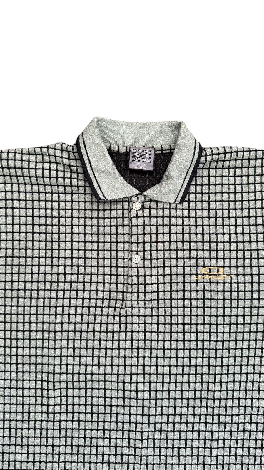 Vintage Vintage 90s Oakley Software Checkered Polo Shirt Size US XL / EU 56 / 4 - 3 Thumbnail