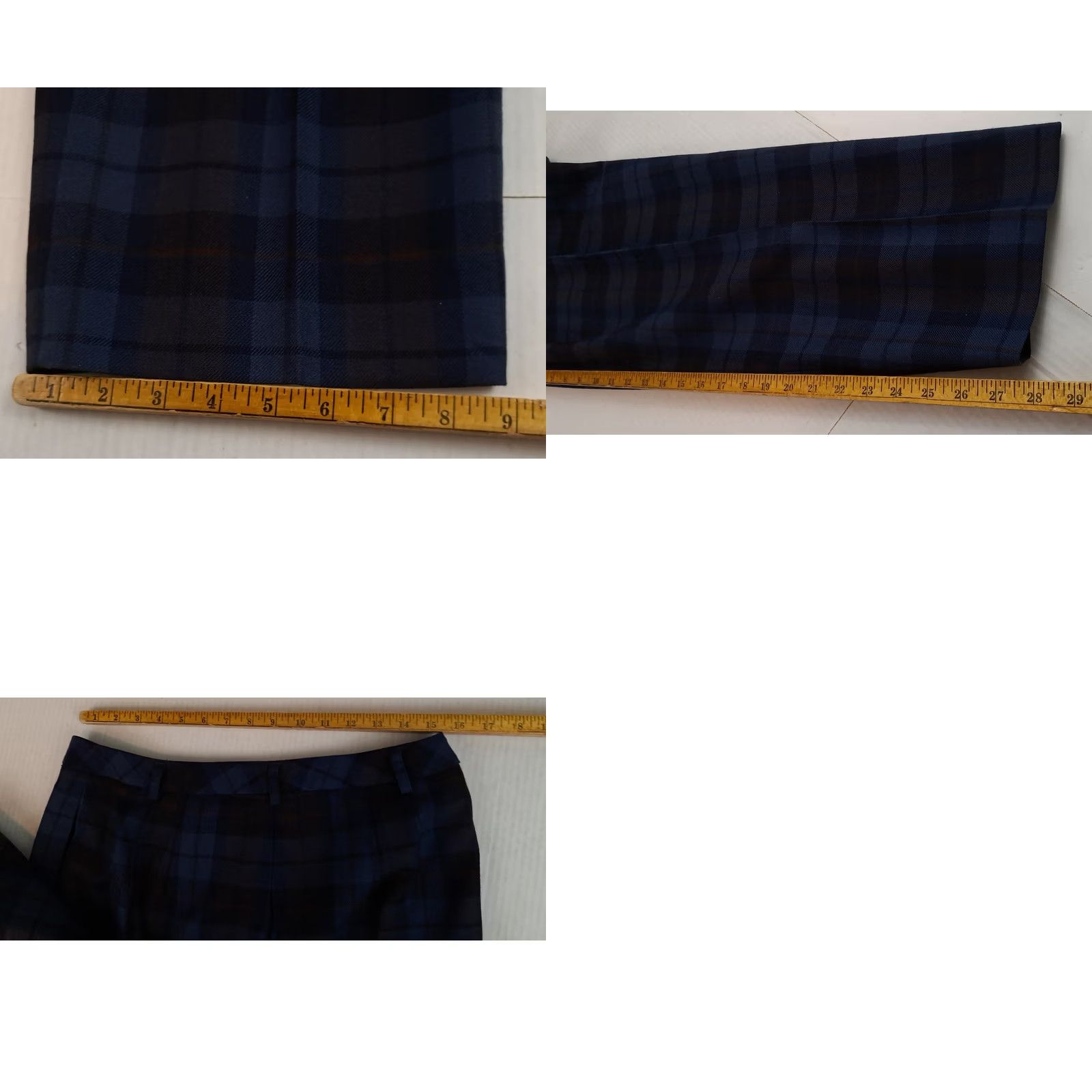 Pendleton VINTAGE Pendleton Pants Wool Plaid Dress Pants 100% Virgin Wool Women Blue 14 USA Size 36" / US 14 / IT 50 - 8 Thumbnail