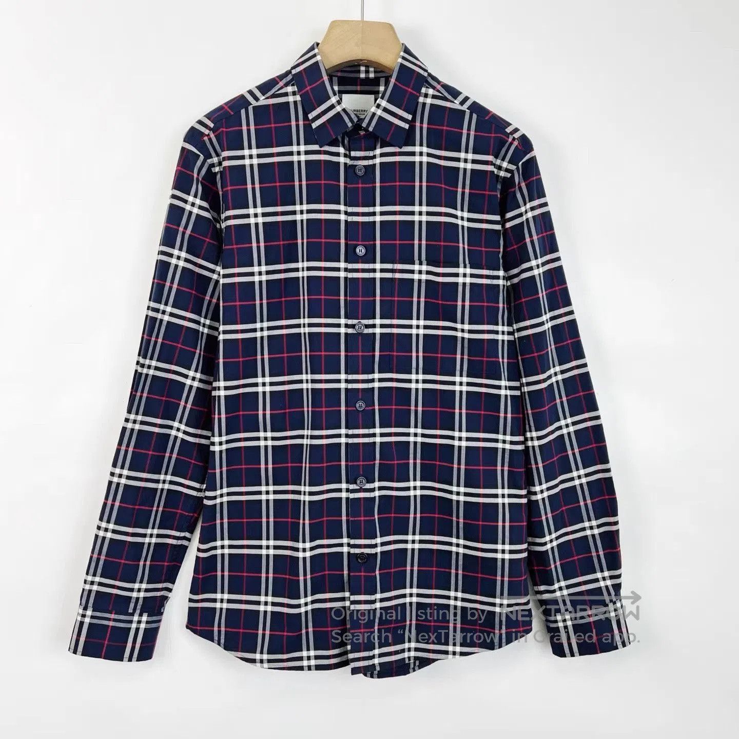 Burberry Blue Plaid Long Sleeve Button-Up Shirt. Size US S / EU 44-46 / 1 - 1 Thumbnail