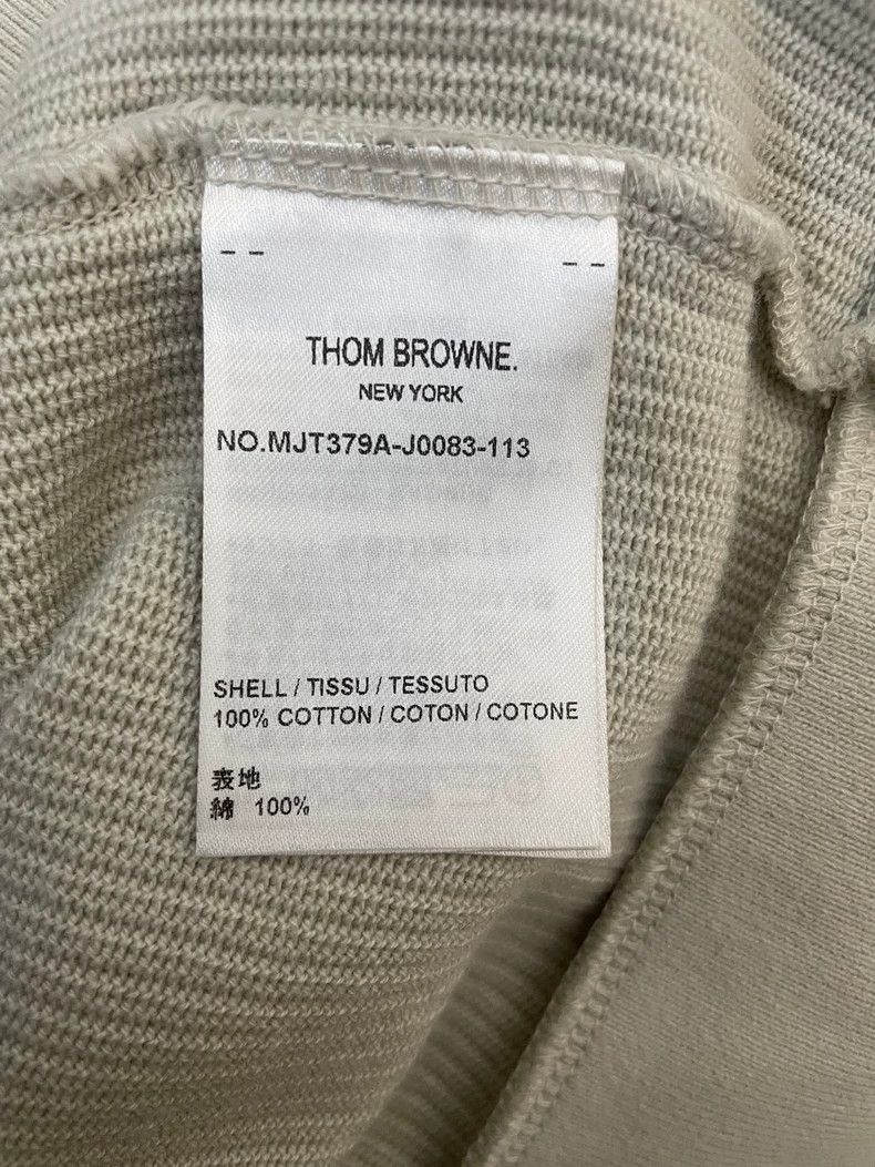 Thom Browne Thom Browne Light beige gray semi-high collar sweater 2506- Size US XL / EU 56 / 4 - 7 Thumbnail