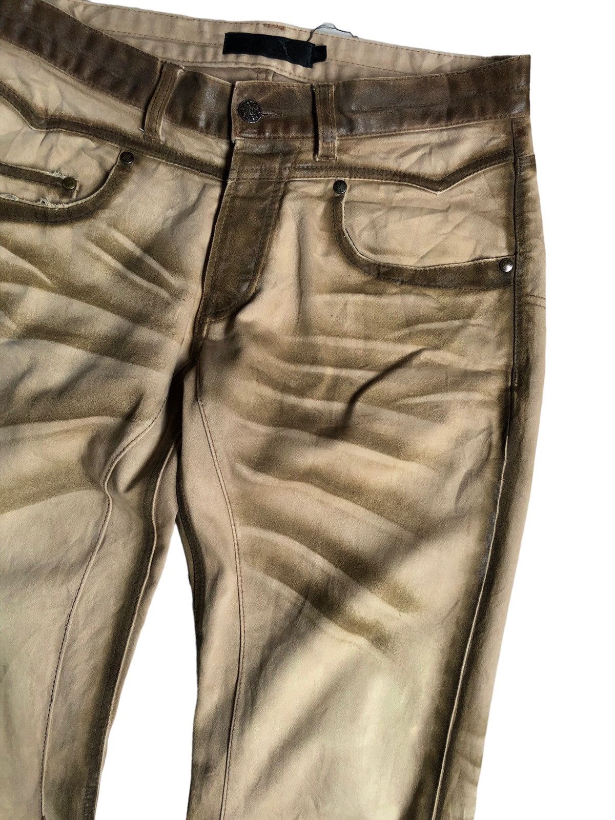 JACKROSE Luv Maison Jack Rose waxed design dirty look pants Size US 30 / EU 46 - 7 Thumbnail
