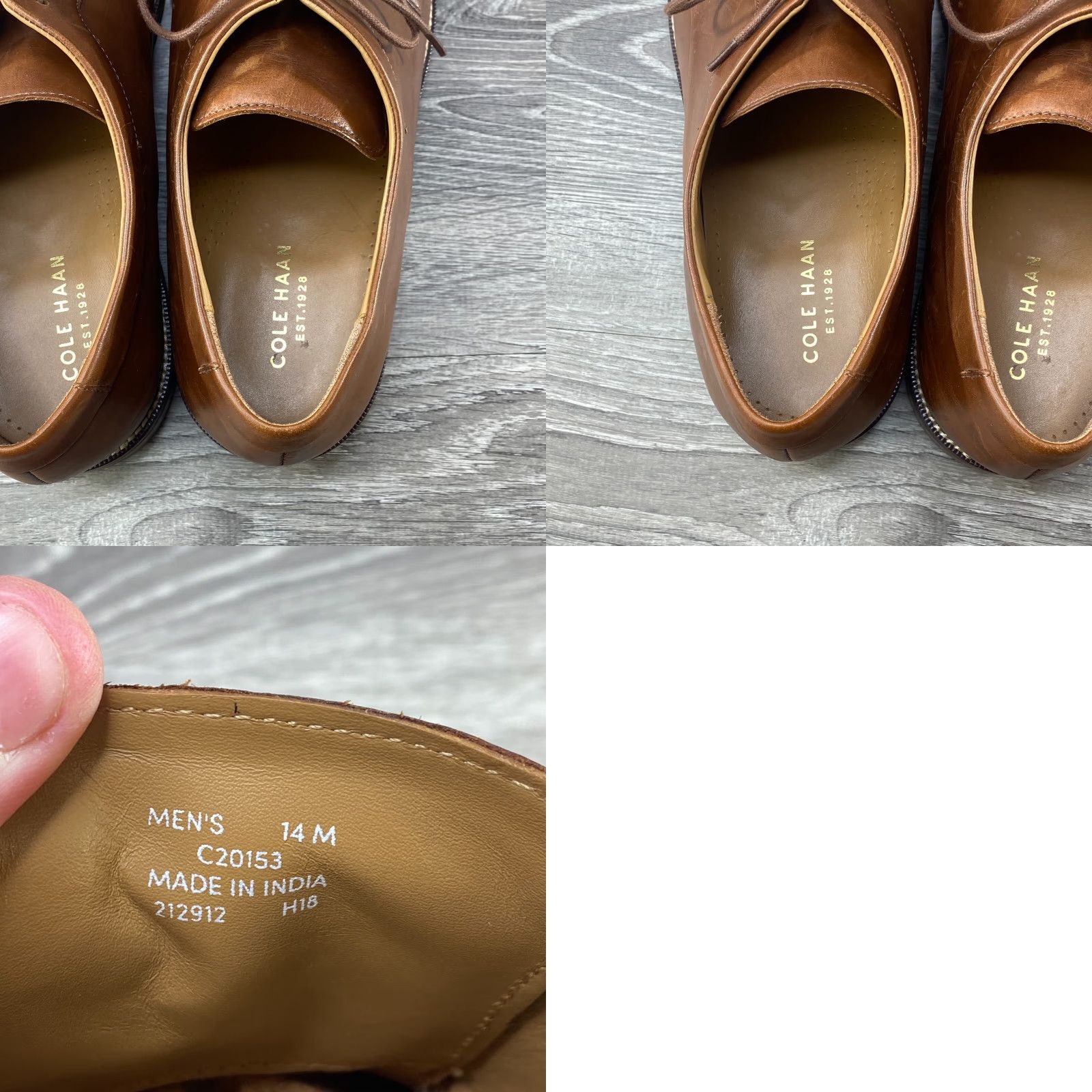 Cole Haan Cole Haan Grand.Os Mens Size 14 M Oxford Cap Toe Brown Leather Dress Shoes C20153 Size ONE SIZE - 8 Thumbnail