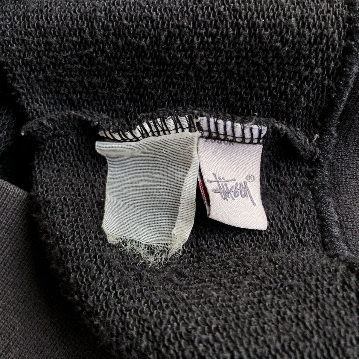 Stussy Vintage Trashed Stussy Dagger Rope Logo Ziphoodie Black Size US L / EU 52-54 / 3 - 12 Thumbnail