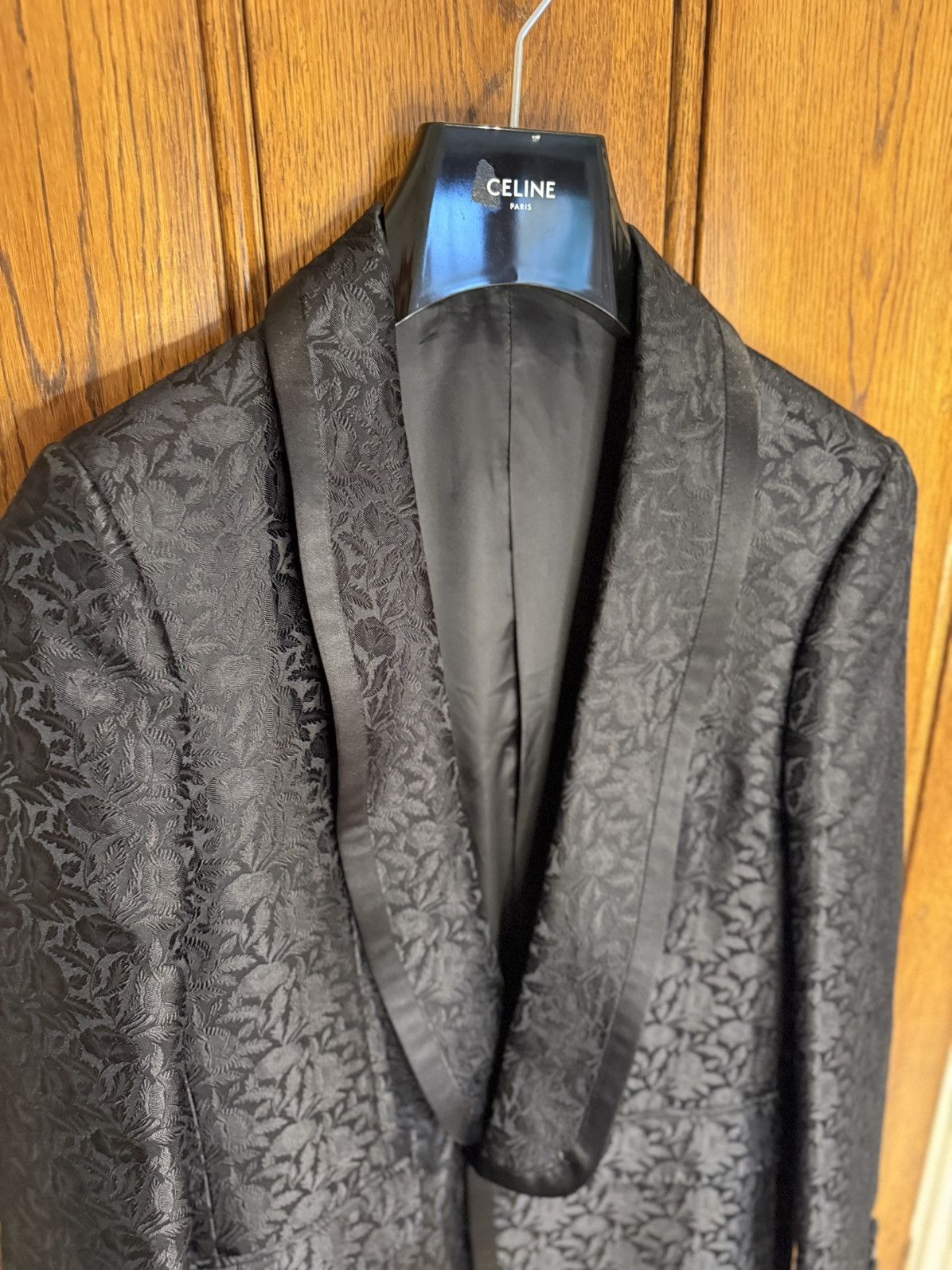 Celine Celine floral paisley smoking tuxedo dinner jacket Hedi 44 Size 36R - 10 Thumbnail