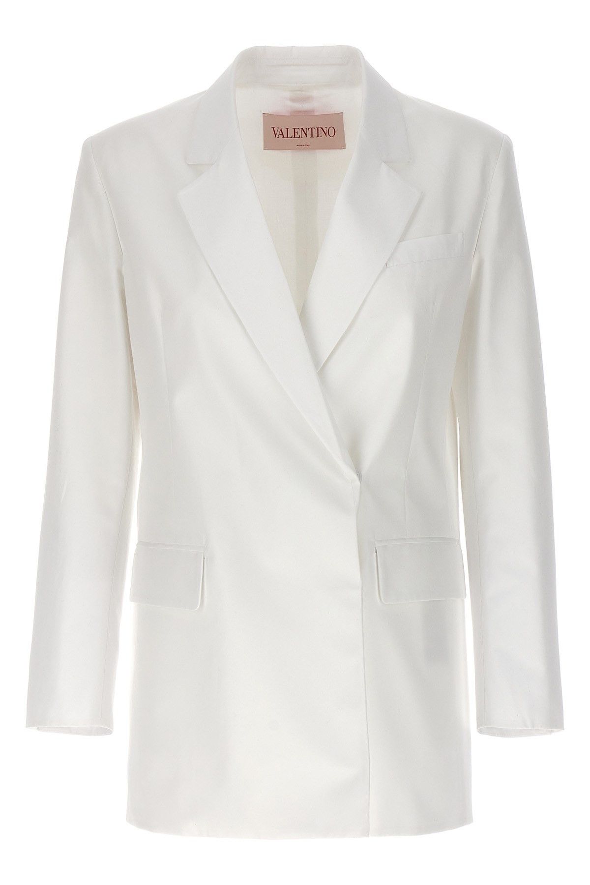 image of Valentino Garavani Valentino Double-Breasted Blazer in White, Women's (Size XS)