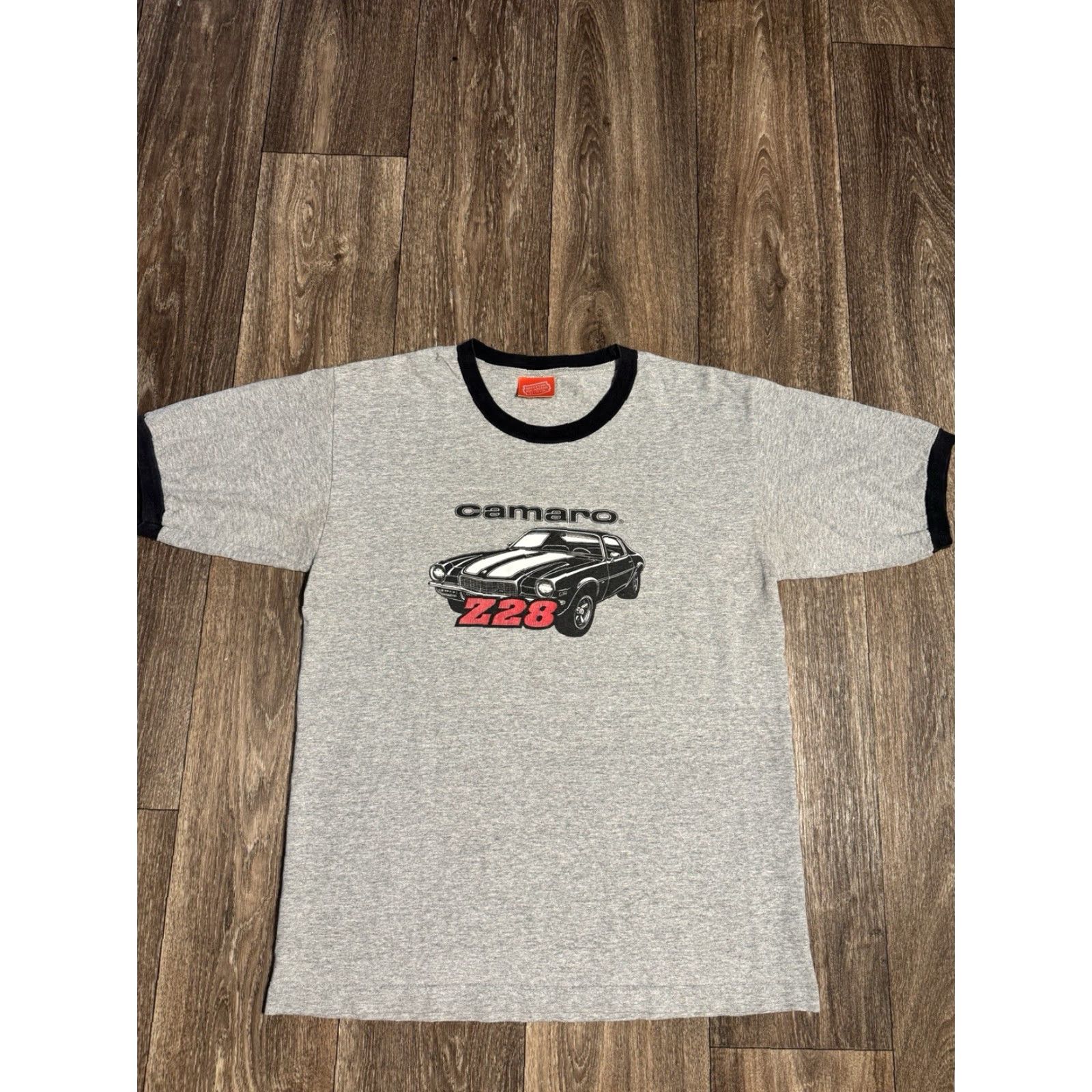 Vintage VINTAGE Dodge Camaro Z28 Classic American Muscle Car Grey Ringer T-Shirt Medium Size US M / EU 48-50 / 2 - 4 Thumbnail