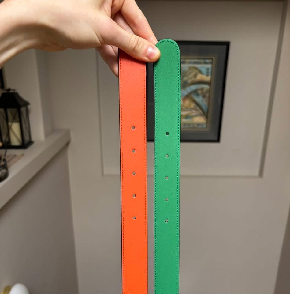 Gucci Gucci Leather Orange ‘G’ Icon Belt Size 36 - 3 Thumbnail