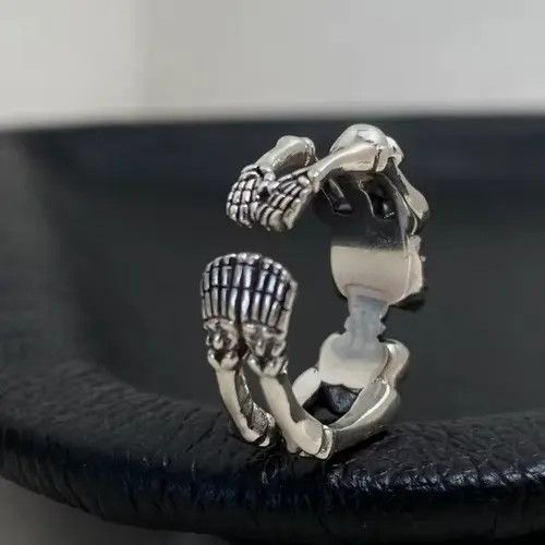 VIBE 925 Sterling Silver Personality Big Ring Size ONE SIZE - 5 Thumbnail