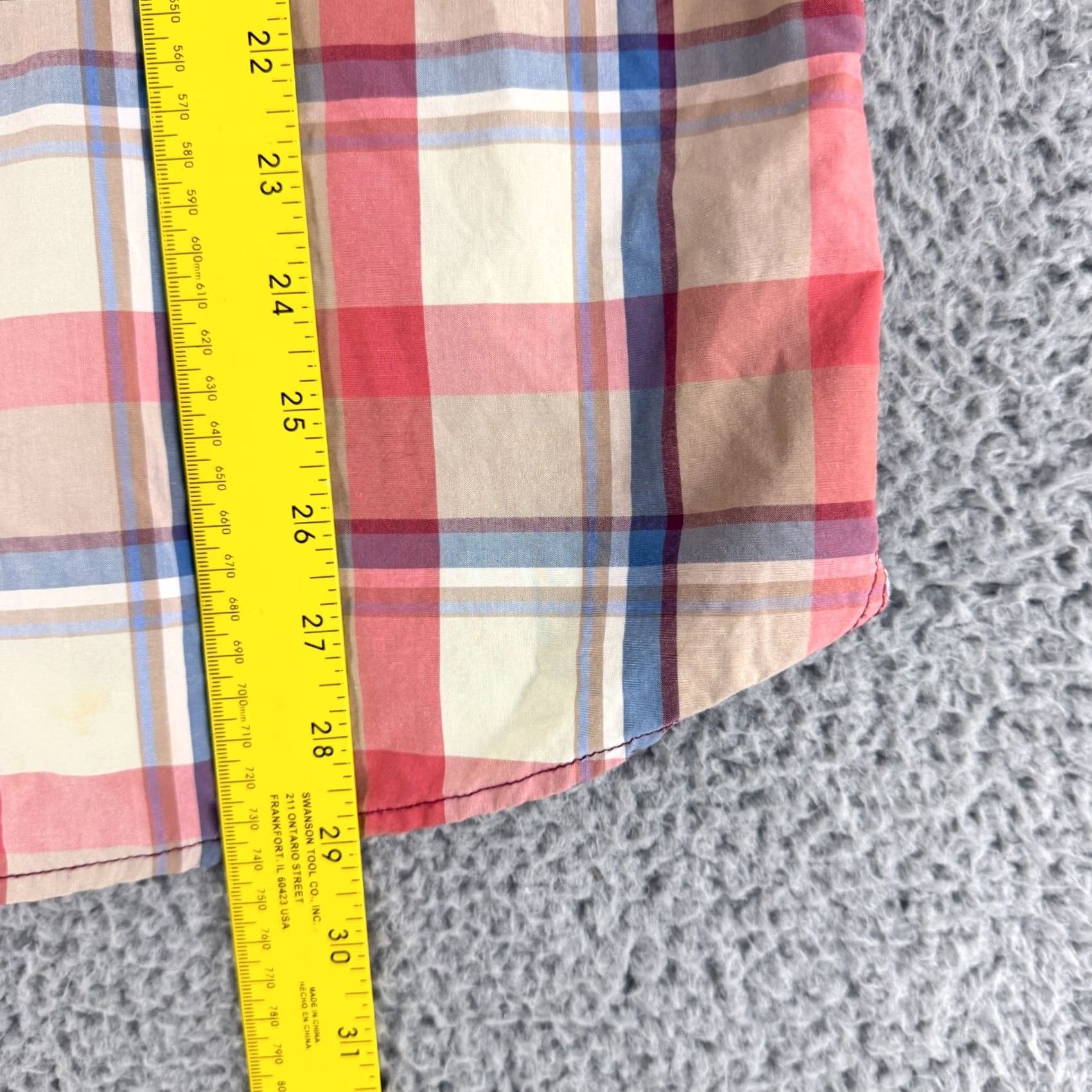 Vintage 7 Diamonds Vintage Button-Down Shirt Men Size XXL Blue Plaid Short Sleeve Cotton Size US XXL / EU 58 / 5 - 6 Thumbnail