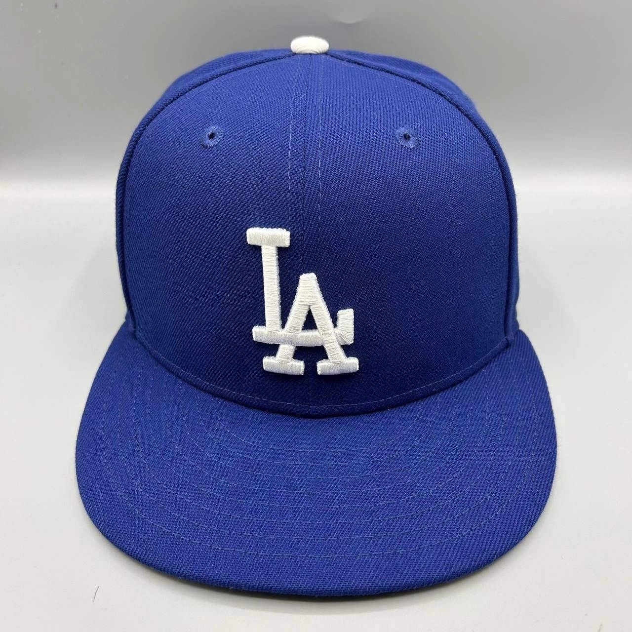 New Era Los Angeles LA Dodgers Hat Men 7 1/8 Blue MLB Fitted Cap Size ONE SIZE - 1 Thumbnail