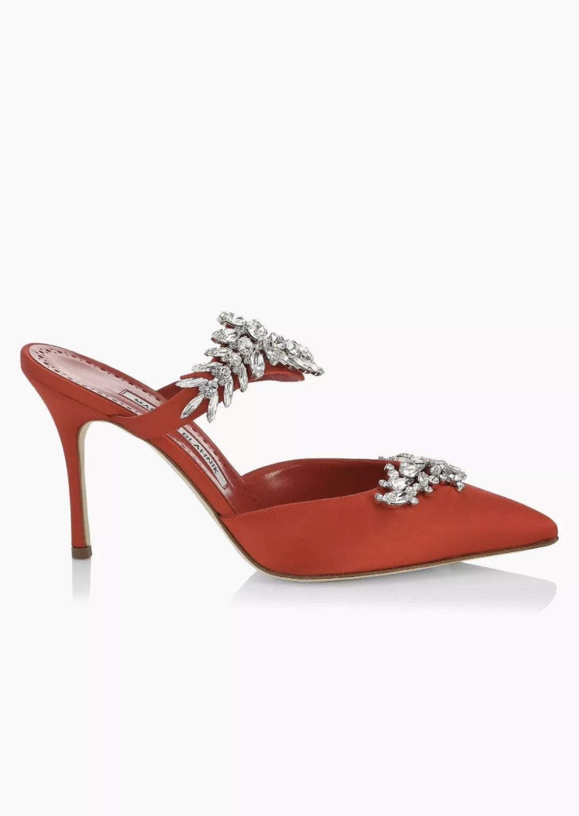 Manolo Blahnik Manolo Blahnik Lurum 90MM Embellished Satin Mules size 36 Size US 6 / IT 36 - 2 Thumbnail