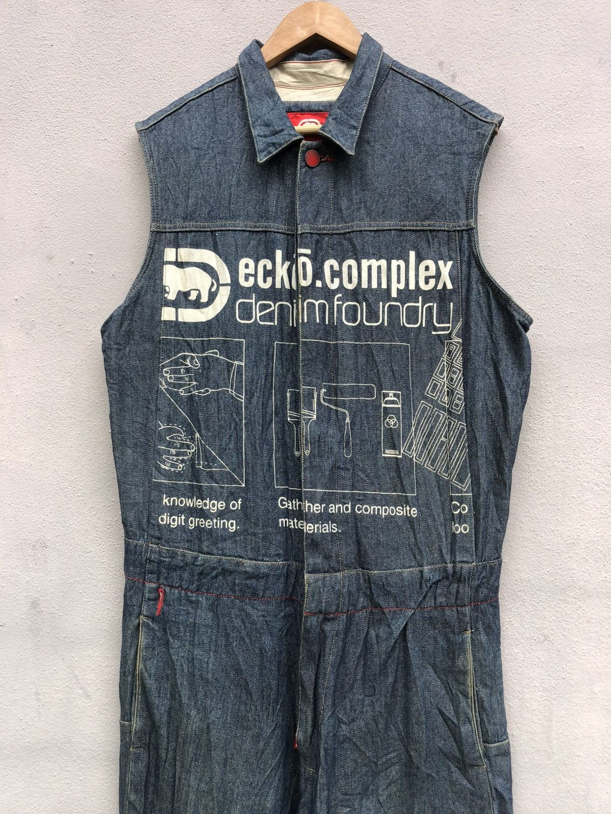 Ecko Unltd. Ecko Unltd Denim Coverall Size 22" - 4 Thumbnail