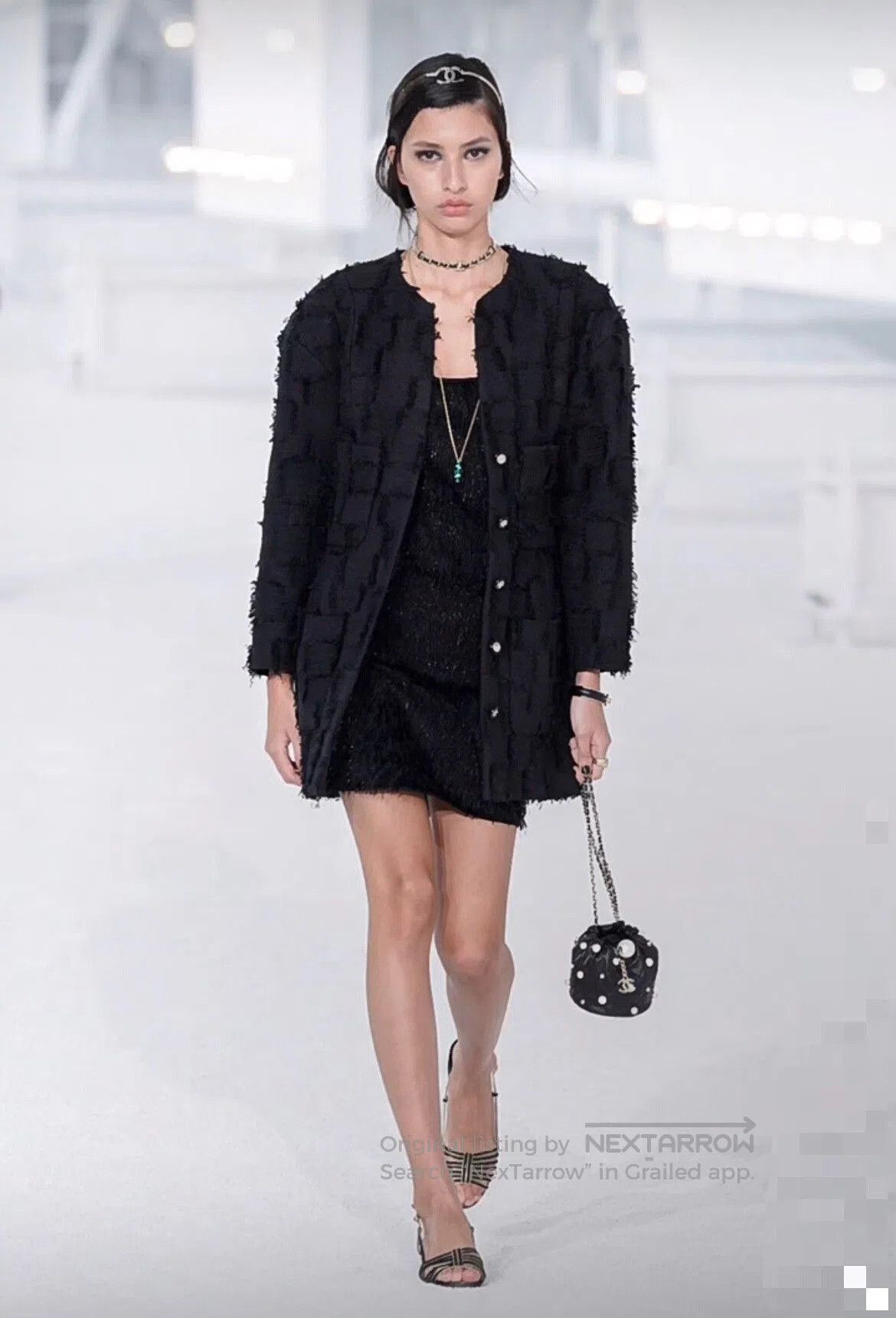 Chanel Chanel 21S Black Fringe Coat. Size XS / US 0-2 / IT 36-38 - 9 Thumbnail
