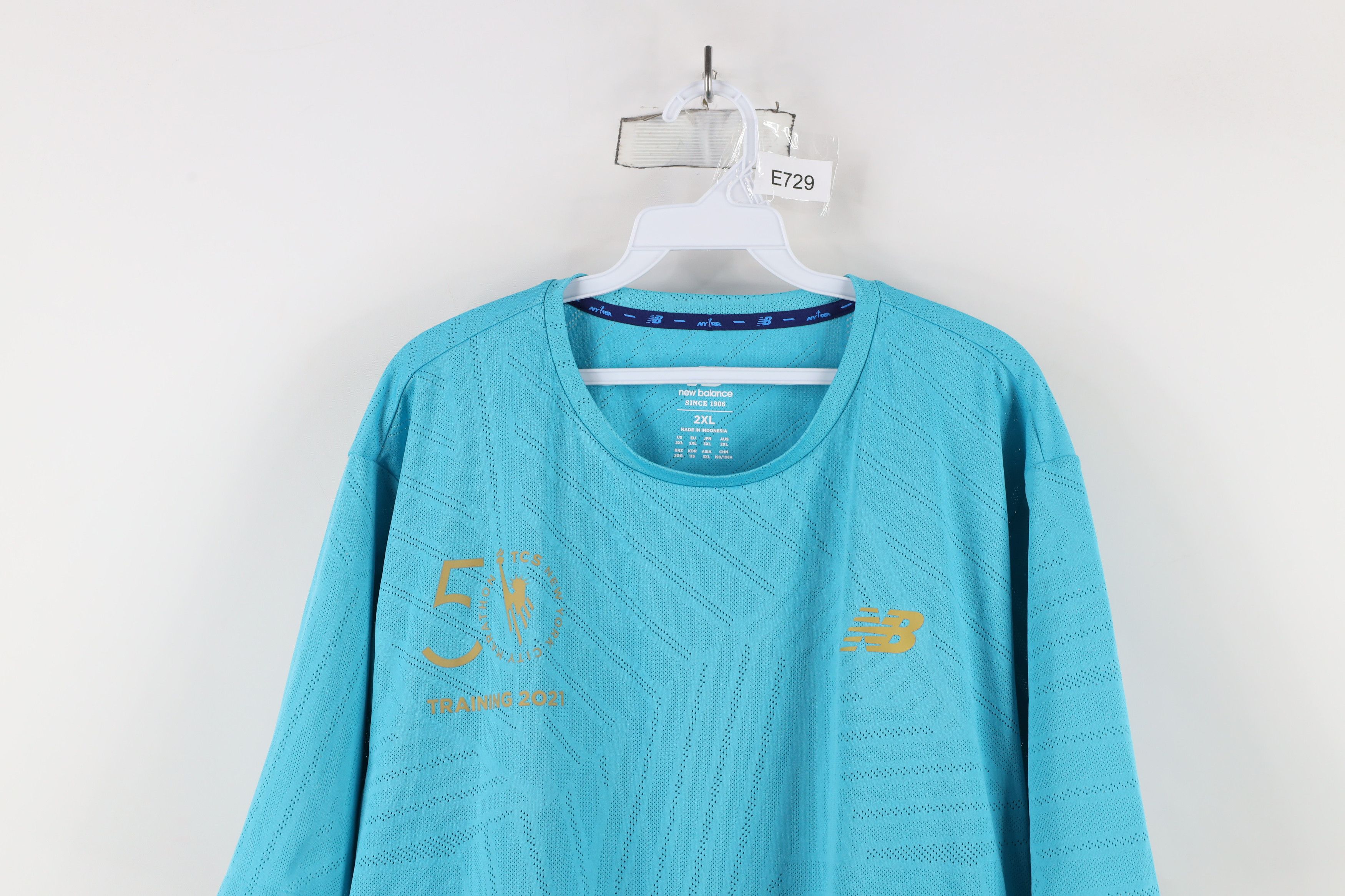New Balance × Vintage New Balance 50th Anniversary New York City T-Shirt Blue Size US XXL / EU 58 / 5 - 2 Thumbnail