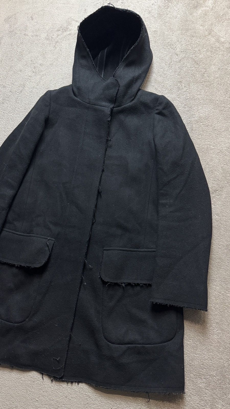 Jil Sander Uniglo +J Raw Edge Wool Coat Jacket cdg yohji yamamoto lgb Size M / US 6-8 / IT 42-44 - 4 Thumbnail