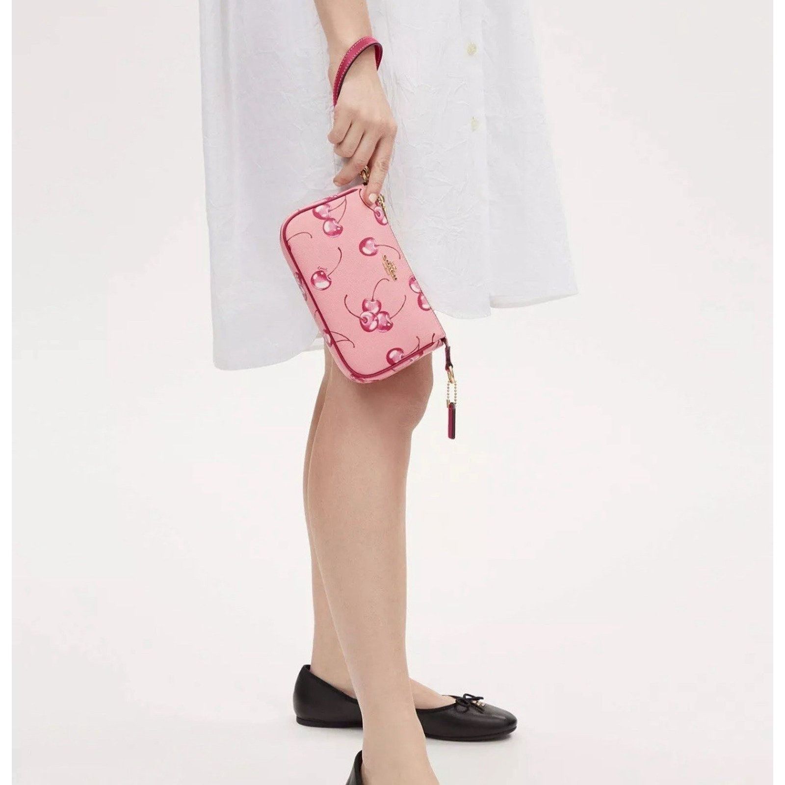 Coach NWT COACH CR827 Nolita 19 Cherry Flower Pink Bright Violent Size ONE SIZE - 7 Thumbnail