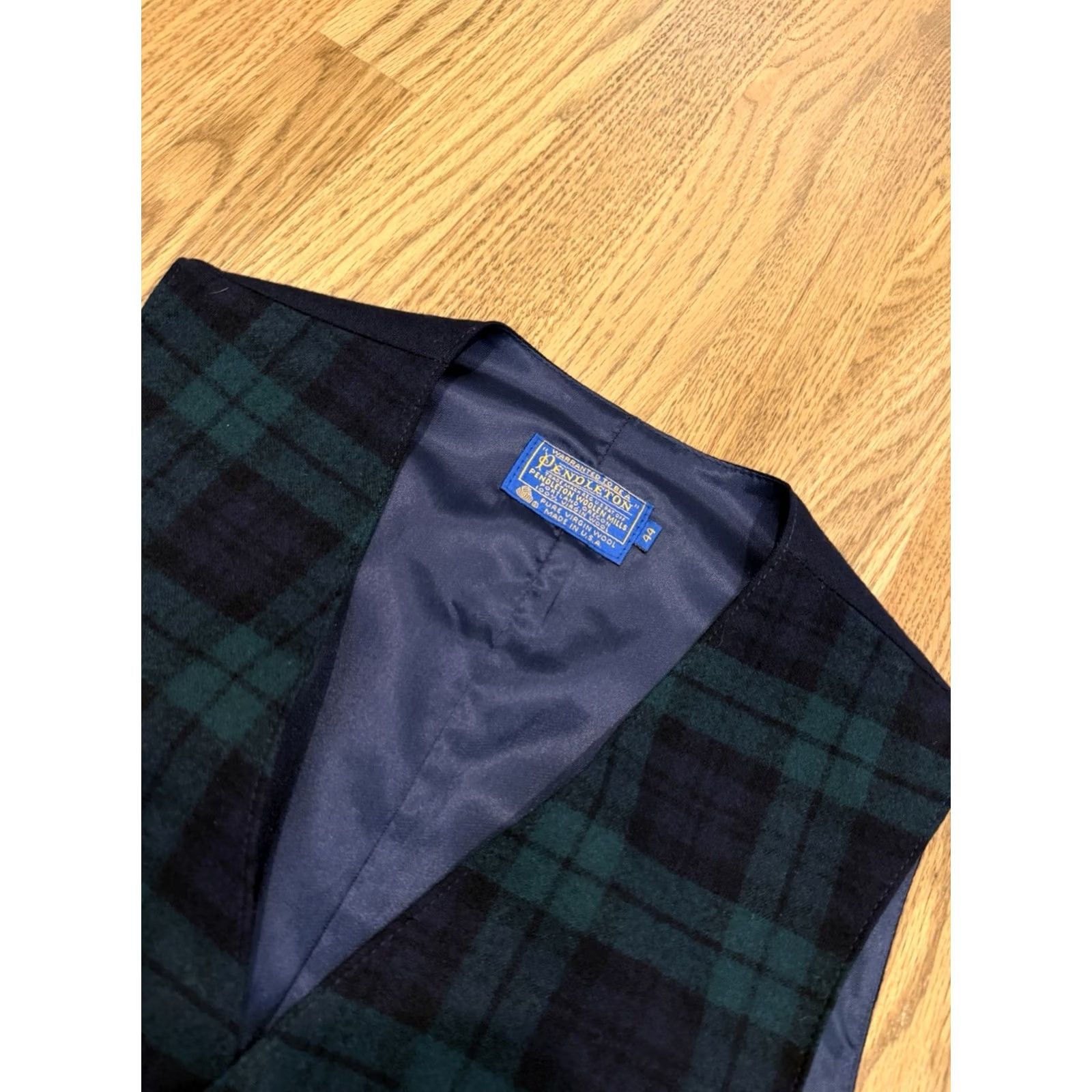 Pendleton VINTAGE Pendleton Vest Men’s 44 Blackwatch Wool Plaid Button Front Waistcoat Regular Size US S / EU 44-46 / 1 - 3 Thumbnail