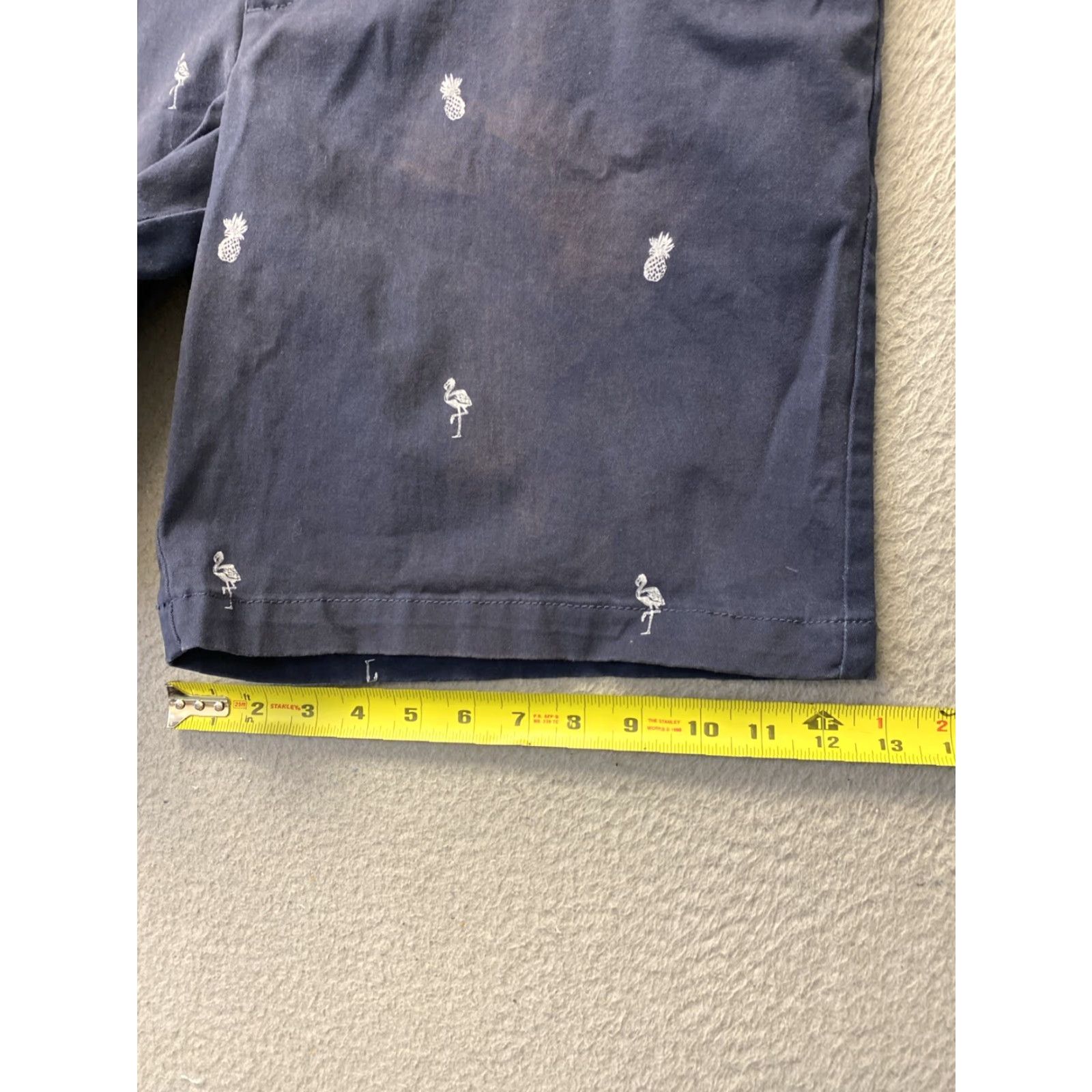 Izod IZOD Golf Shorts 35 Navy Chino 9.5 Inseam 5-Pocket Regular Mens Size US 35 - 6 Thumbnail