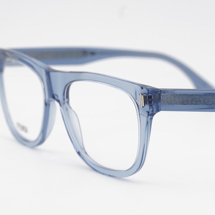 Fendi Fendi FE50070I 090 Eyeglasses Blue 54mm Square Frame Size ONE SIZE - 2 Thumbnail
