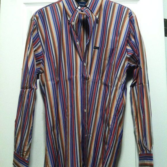 Faconnable FACONNABLE MENS MULTICOLOR 100%COTTON CASUAL SHIRT SIZE: M Size US M / EU 48-50 / 2 - 3 Thumbnail