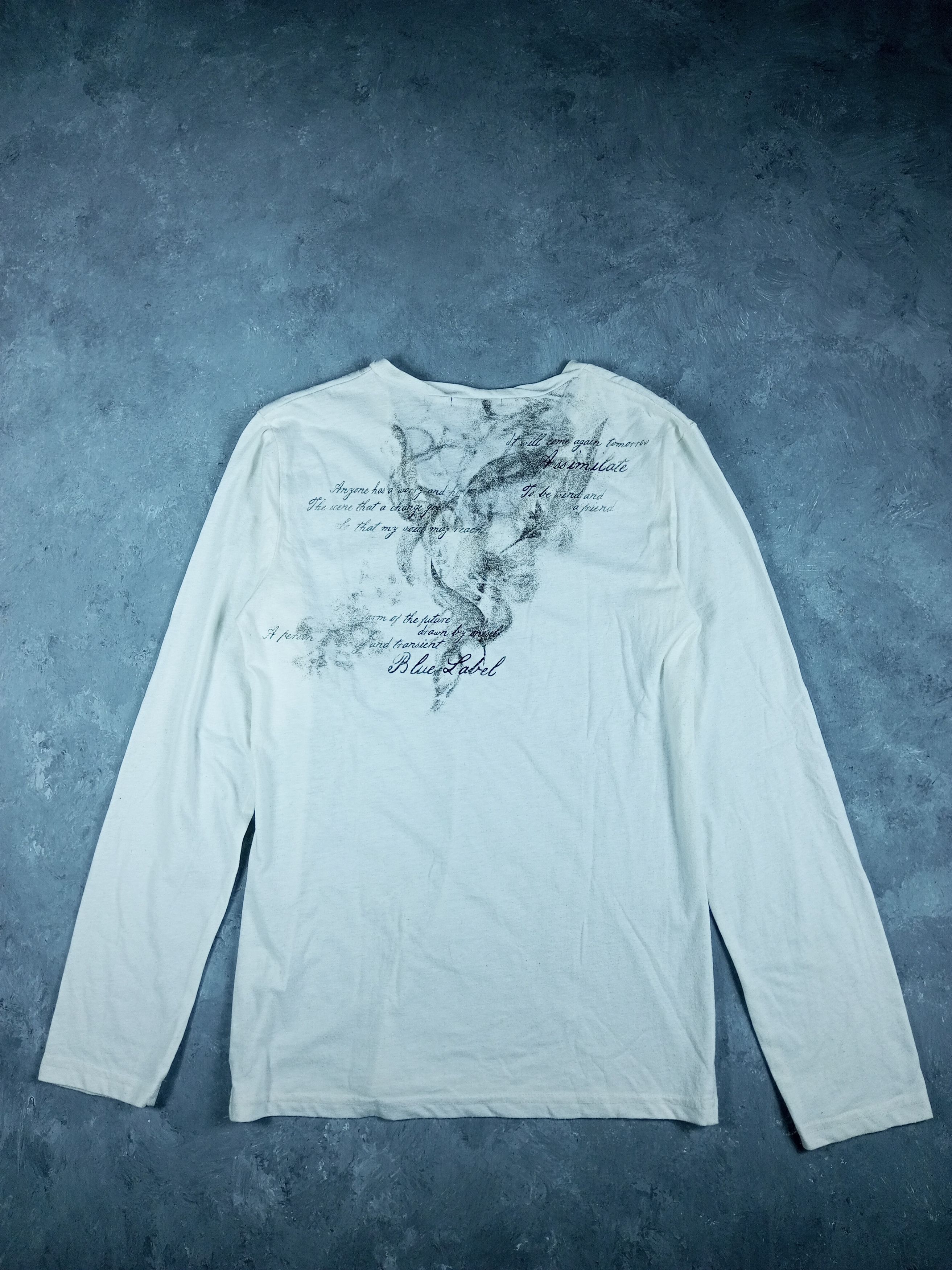 Japanese Brand SEMANTIC DESIGN POEM V NECK LONG SLEEVE TSHIRT Size US M / EU 48-50 / 2 - 11 Thumbnail