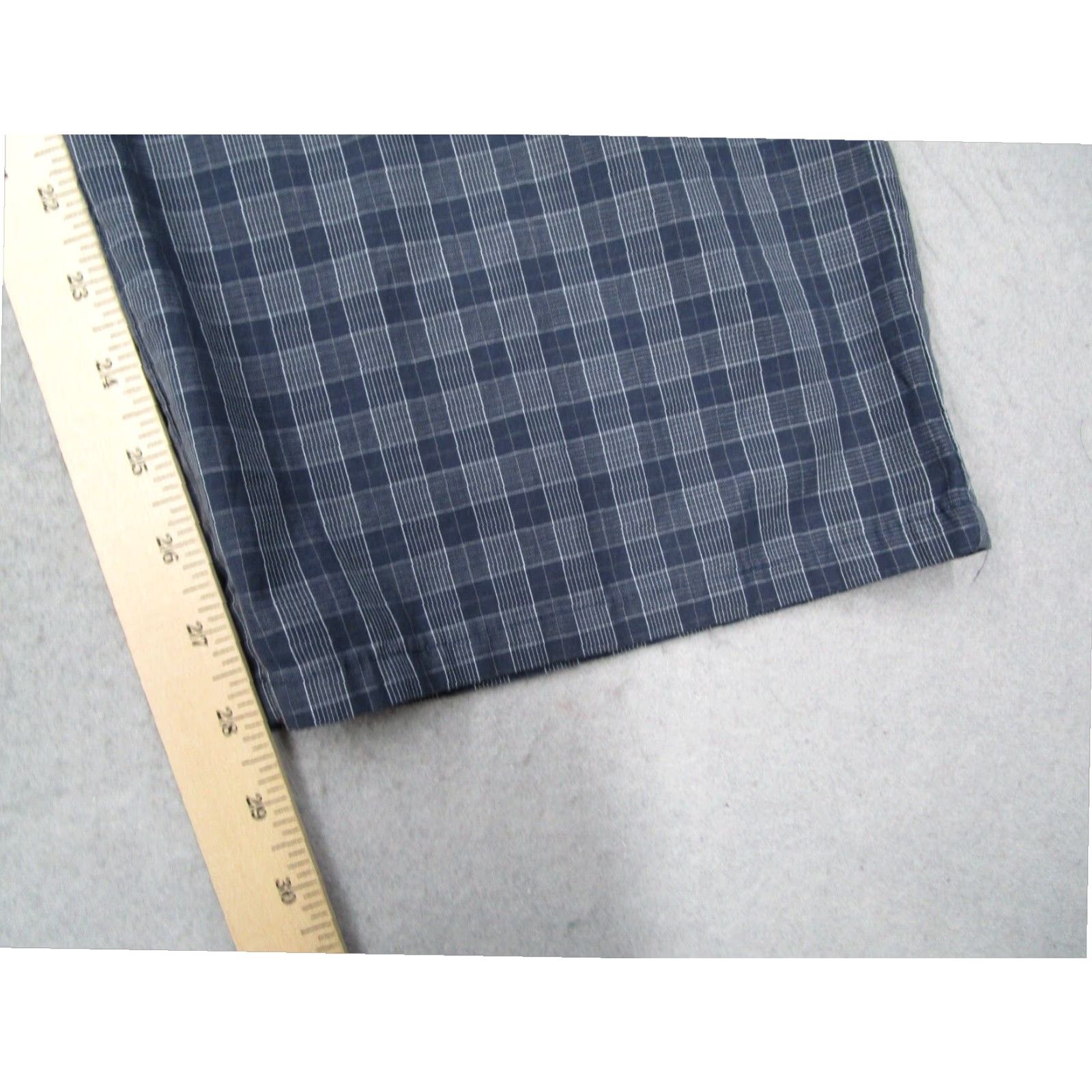 TravisMathew Travis Mathew Mens 36 Blue Plaid Chinos Pants Flat Front Golf Regular Fit Size US 36 / EU 52 - 5 Thumbnail