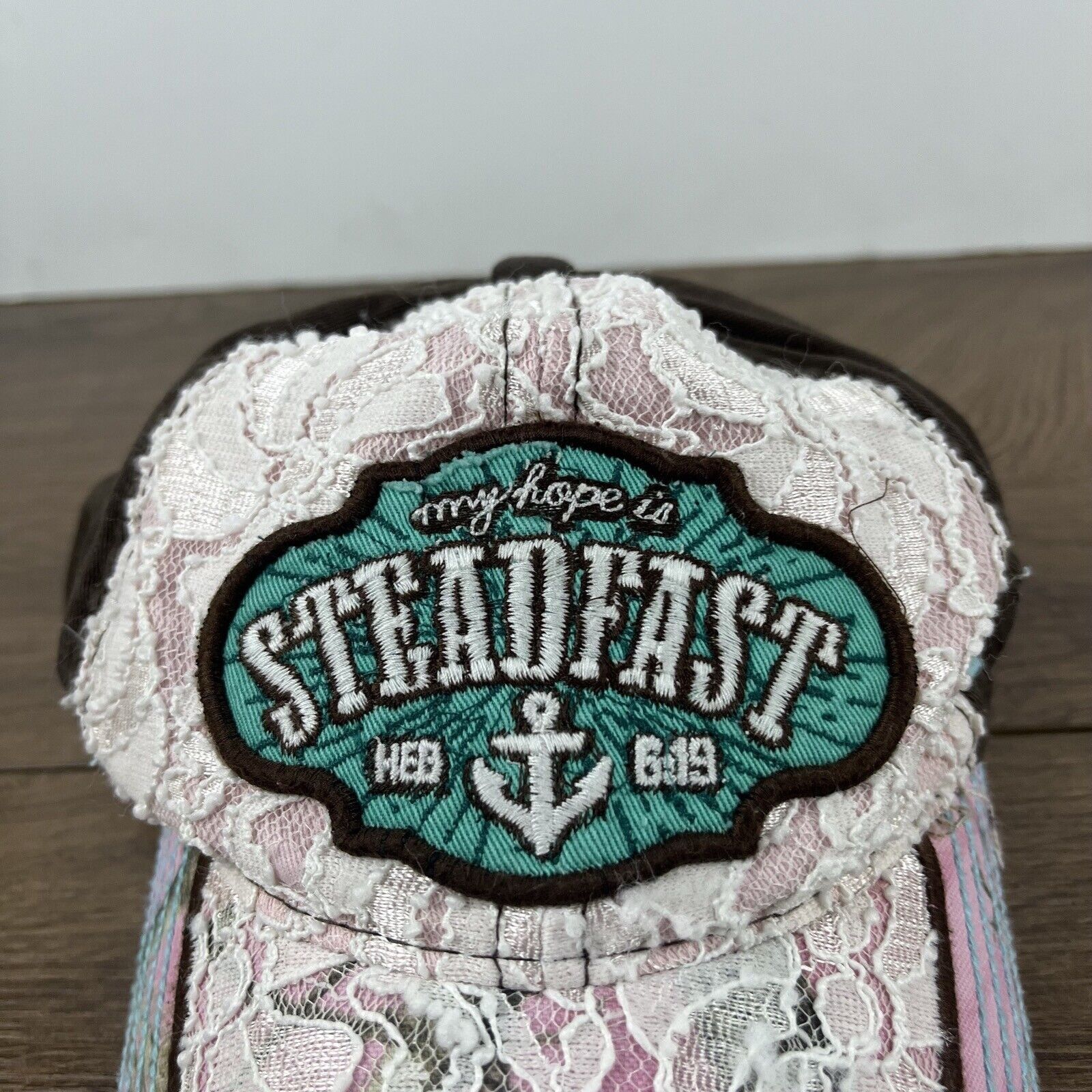 Other Steadfast Hat My Hope is Steadfast Pink Cap Adjustable Pink Size ONE SIZE - 7 Thumbnail