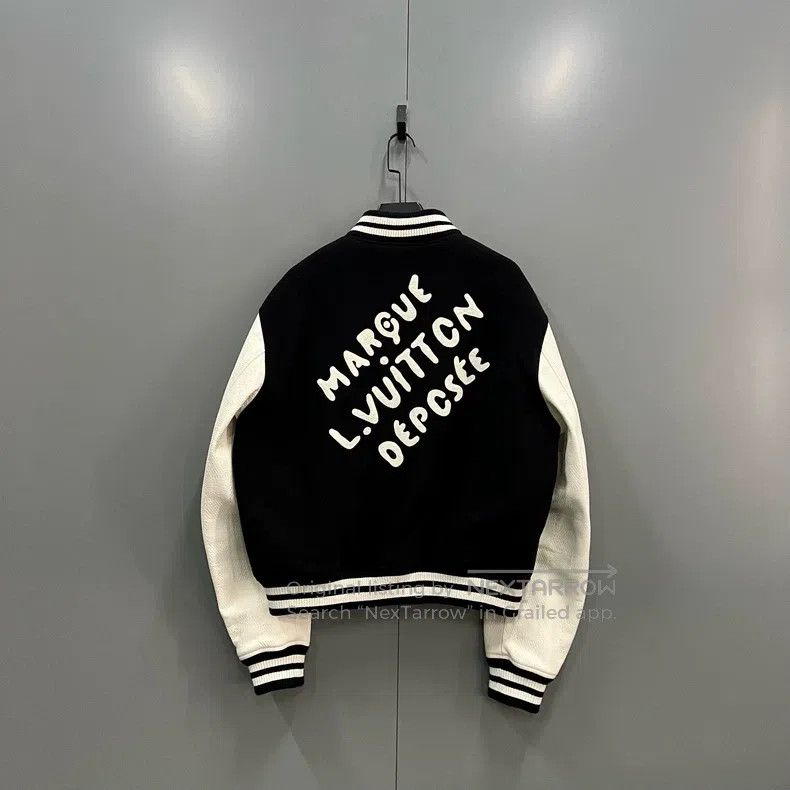 Louis Vuitton Louis Vuitton Beaded logo embroidered baseball jacket Size US L / EU 52-54 / 3 - 2 Thumbnail
