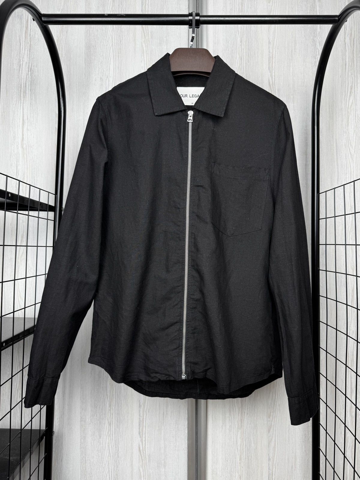 Our Legacy Our Legacy Zip Shirt Washed Black Cotton-Linen size 46 Size US S / EU 44-46 / 1 - 2 Thumbnail