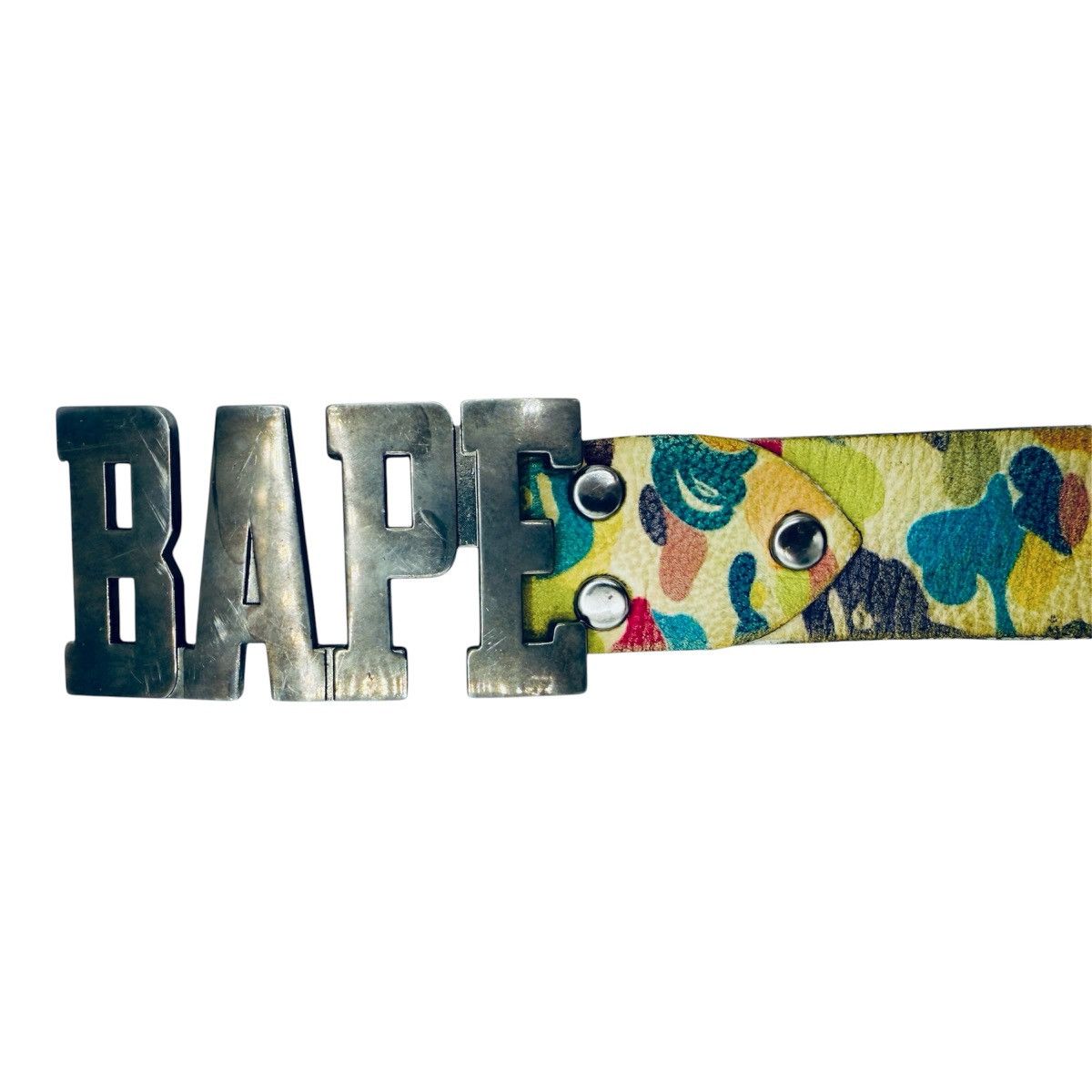 Bape Vintage BAPE Cotton Candy Genuine Leather Belt - NIGO Era Size 36 - 1 Thumbnail