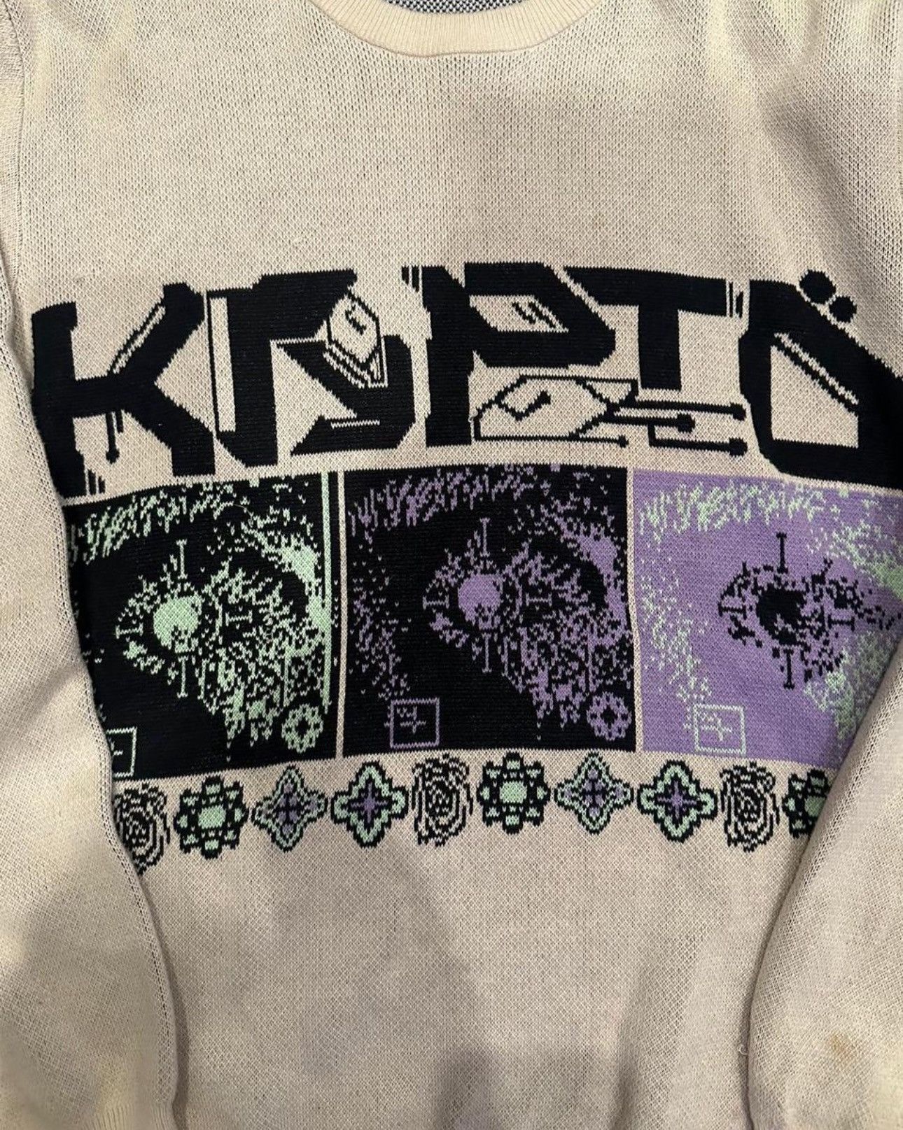 Other Cream kyrptowrld pastel sweater Size US XL / EU 56 / 4 - 2 Thumbnail