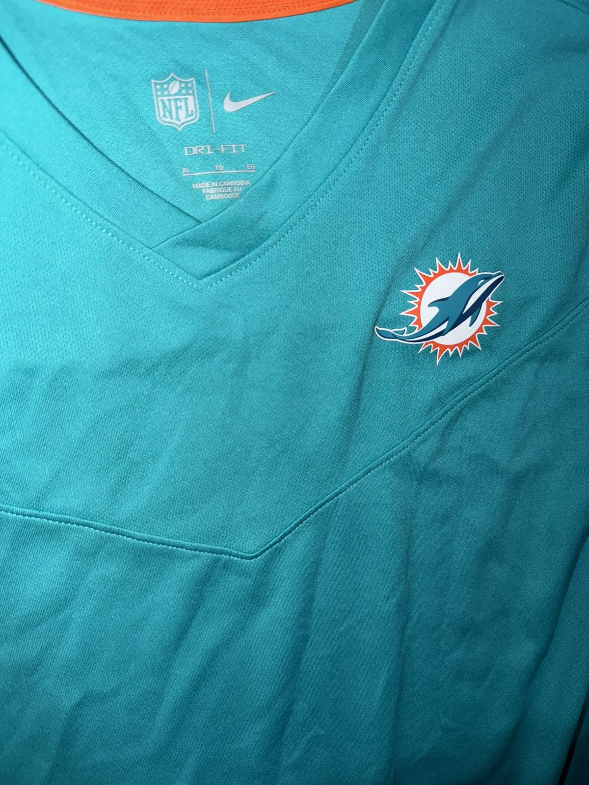Nike Miami Dolphins Nike Dri-Fit Sideline Pullover Long Sleeve XL Size US XL / EU 56 / 4 - 5 Thumbnail