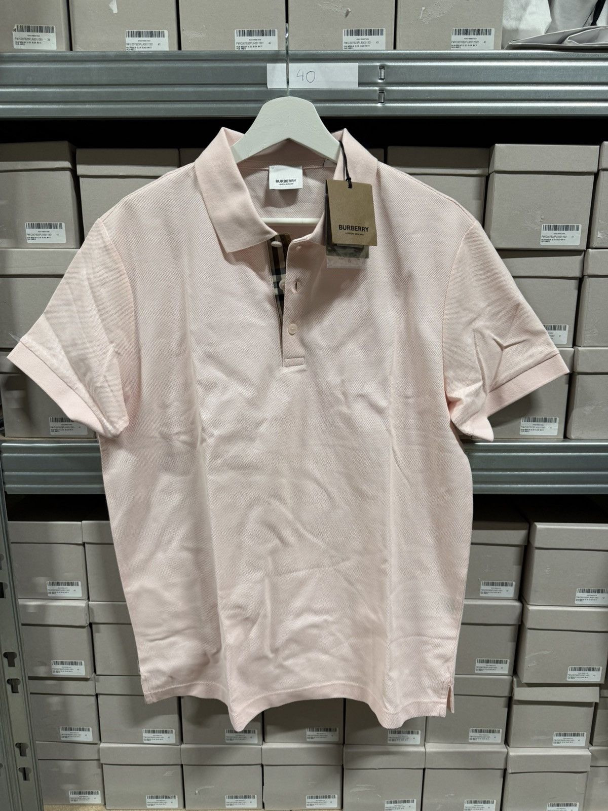 Burberry Burberry Check Detailed Polo Shirt NEW 600$ Size US XL / EU 56 / 4 - 1 Thumbnail