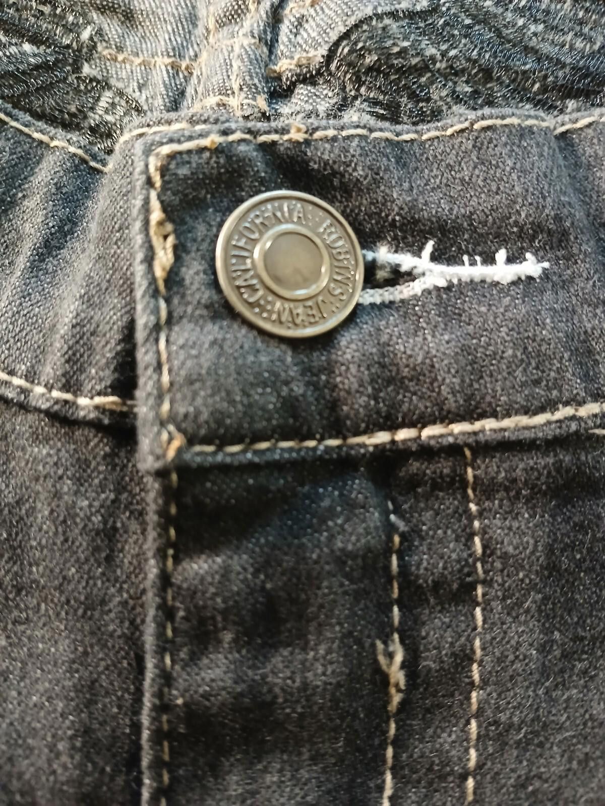 Robins Jeans ROBIN'S JEAN 32"x32" Blak Garbot Women's Angel Wings NWT Size 32" / US 10 / IT 46 - 8 Thumbnail