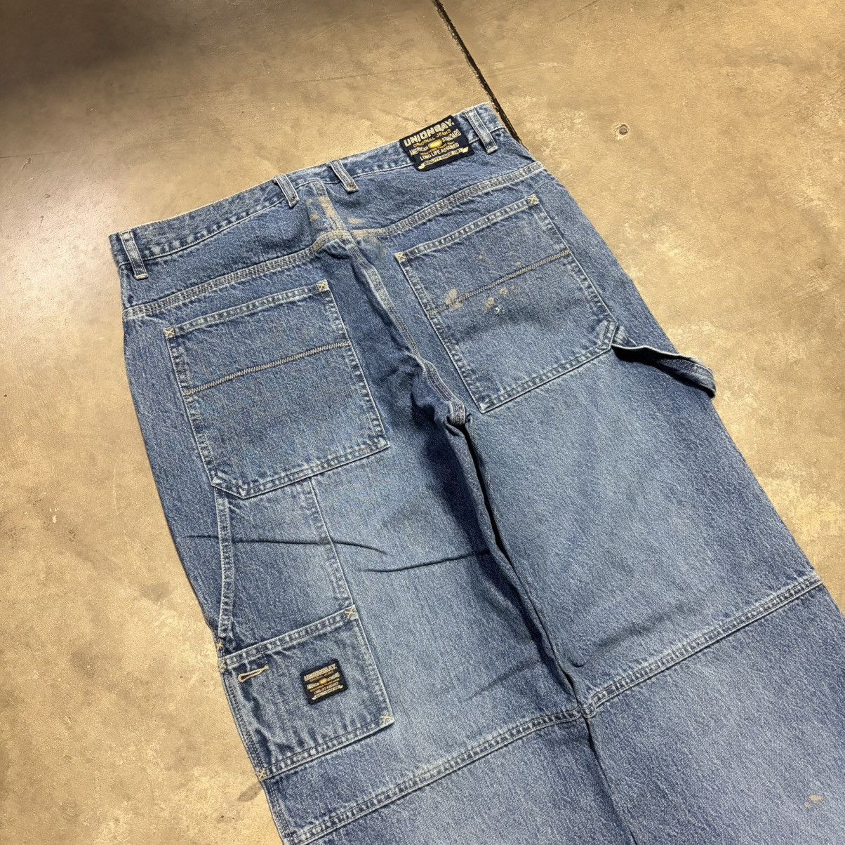 UNIONBAY Vintage Y2K Union Bay Baggy Denim Jeans Wide Leg Skater Fade Size US 36 / EU 52 - 10 Thumbnail