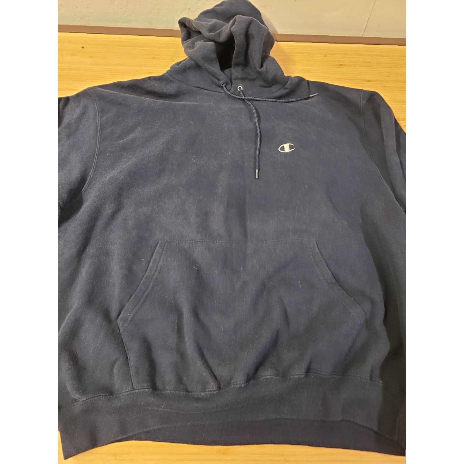 Champion Champion Men's Hoodie Pullover Long Sleeve Pockets Blue Large Size Regular Logo Winter Modern Clothing Size US L / EU 52-54 / 3 - 3 Thumbnail