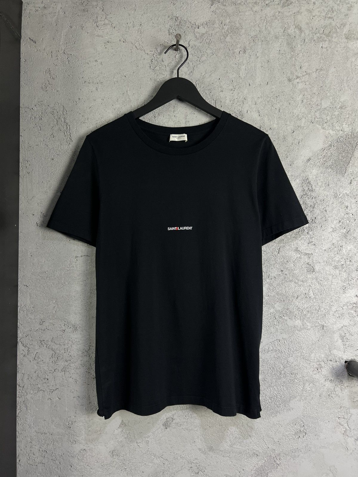Saint Laurent Paris Saint Laurent black logo-print t-shirt L Size L / US 10 / IT 46 - 1 Thumbnail