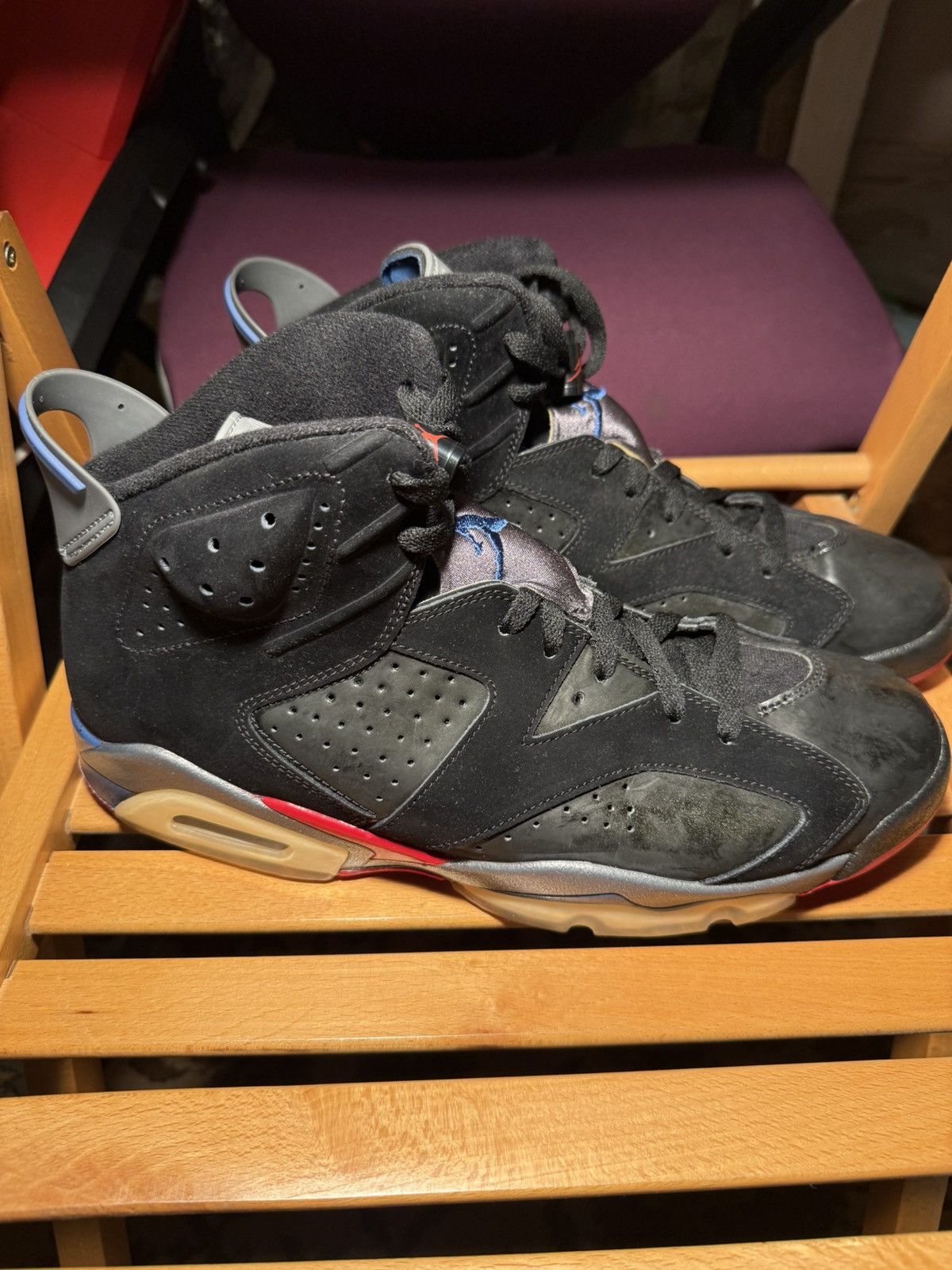 Nike Air Jordan 6 Retro Detroit Pistons Size US 12 / EU 45 - 5 Thumbnail