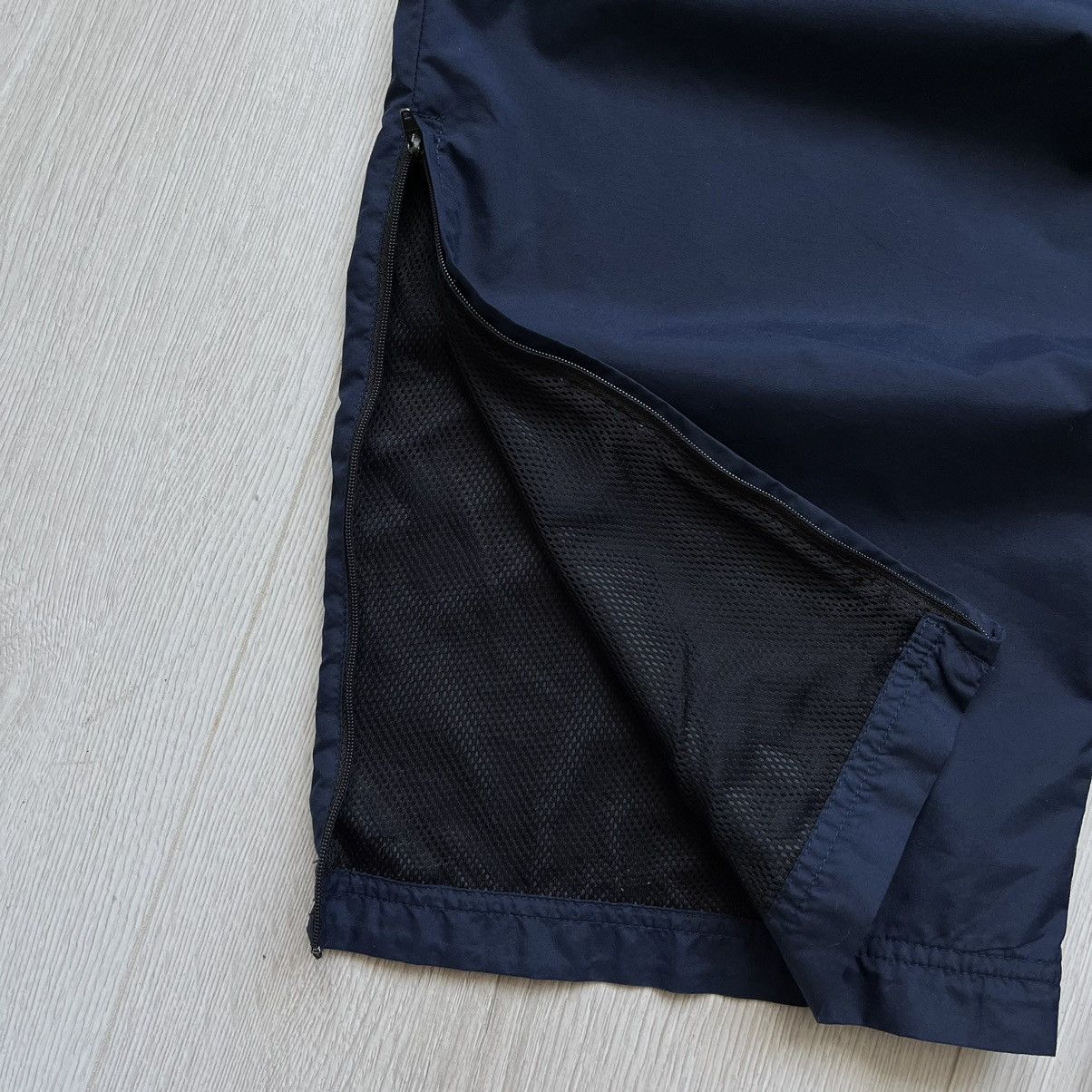 Nike × Vintage Nike Vintage 00s Wide Nylon Mesh Y2K Swoosh Track Pants Blue Size US 34 / EU 50 - 5 Thumbnail