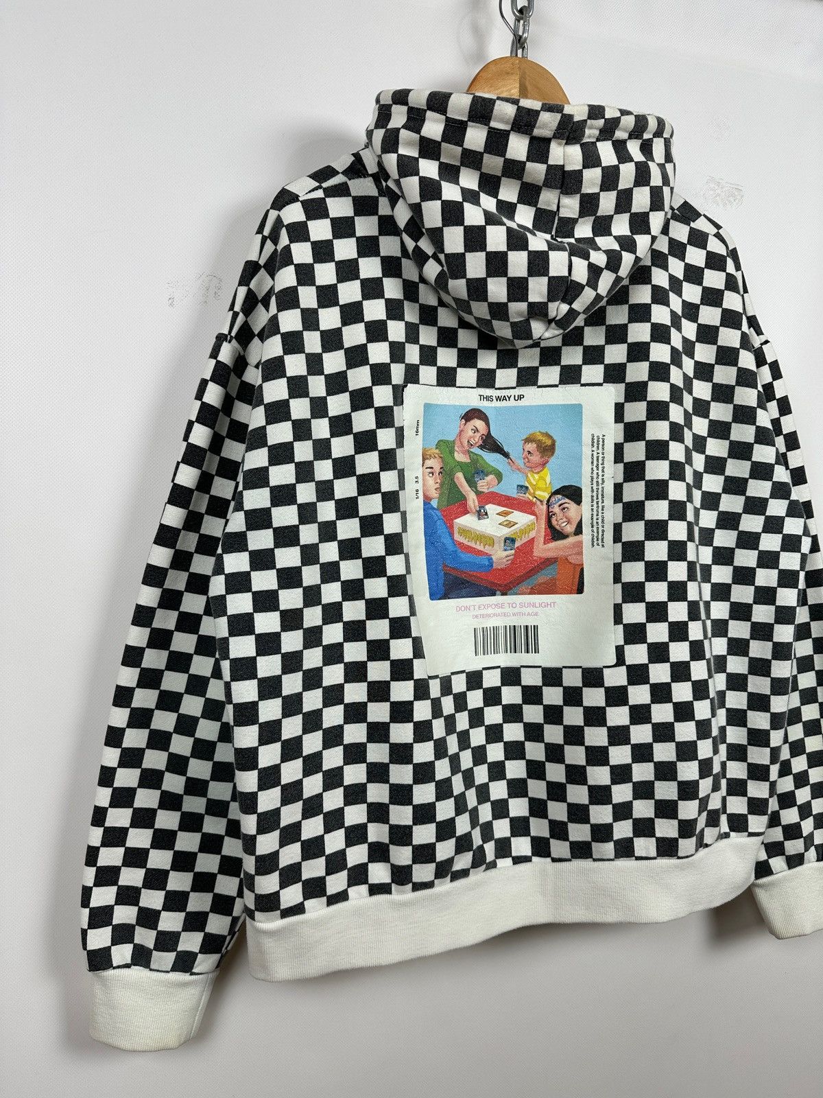 Vintage Childish Checkered Oversized Skateboard Hoodie Size US L / EU 52-54 / 3 - 3 Thumbnail